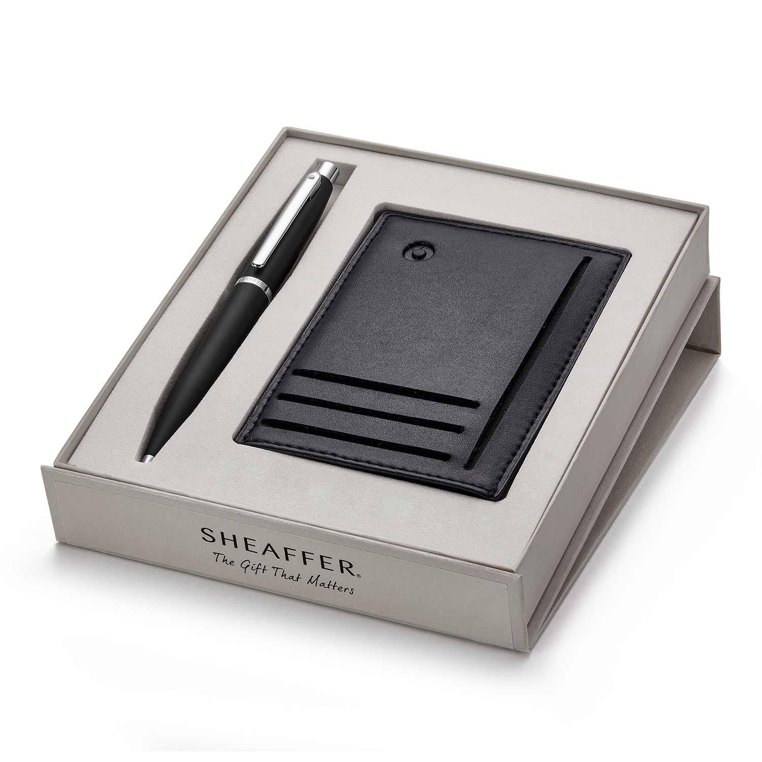 Sheaffer VFM Ball Pen Combo Gift Sets, Matte Black + Card Holder Sheaffer