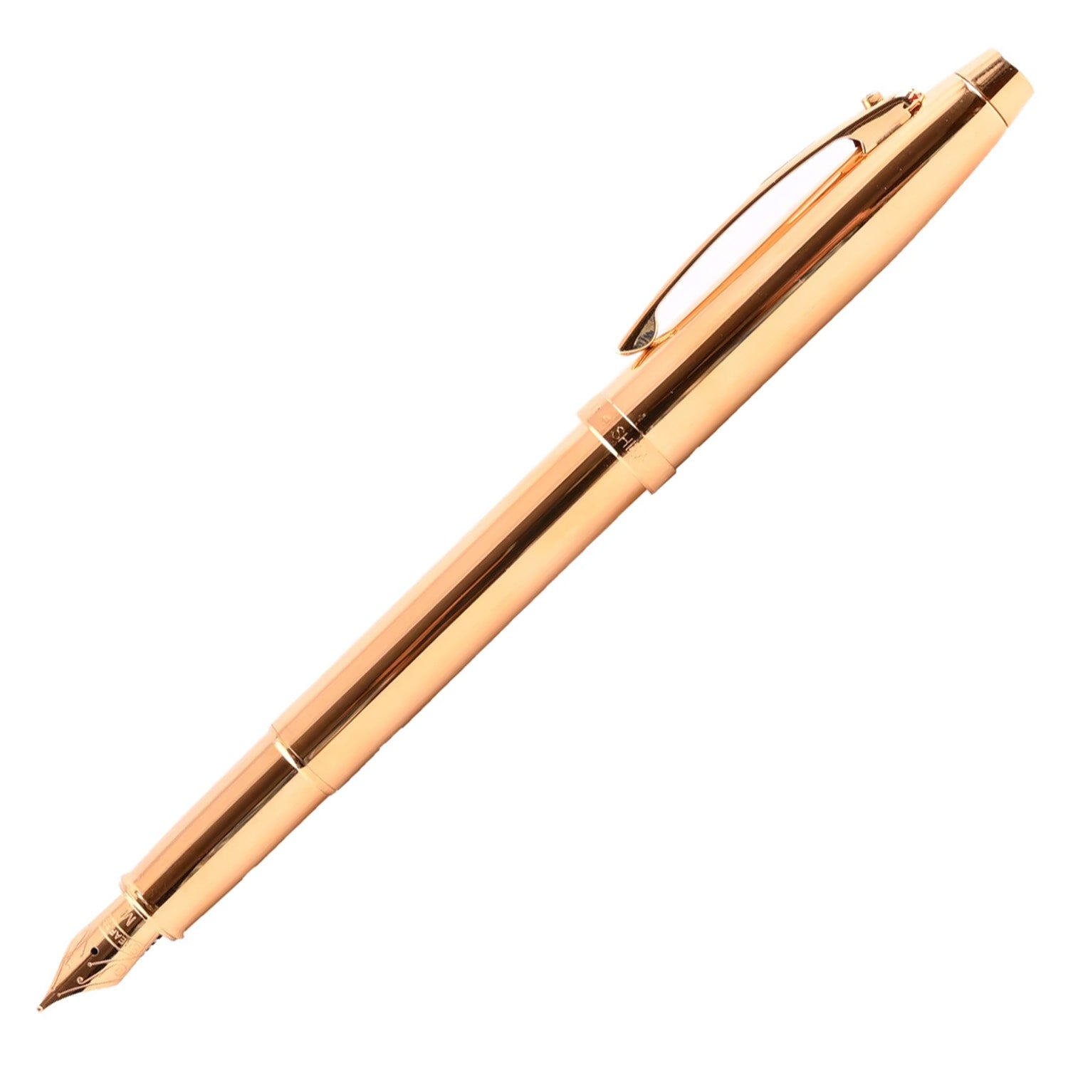 Sheaffer 100 PVD Gold with Diamond Embellishment Fountain Pen Sheaffer