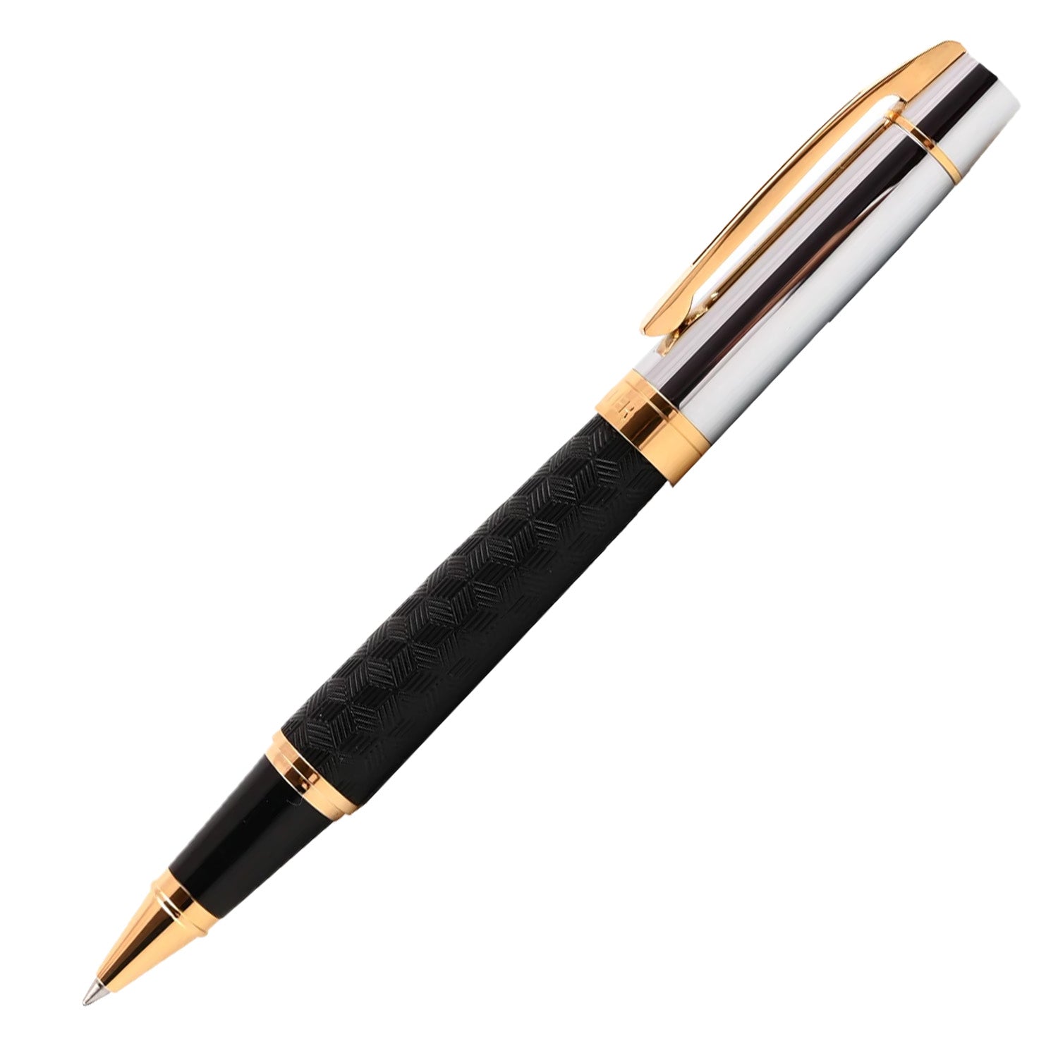Sheaffer 300 Roller Ball Pen - Engraved Black & Chrome GT Sheaffer
