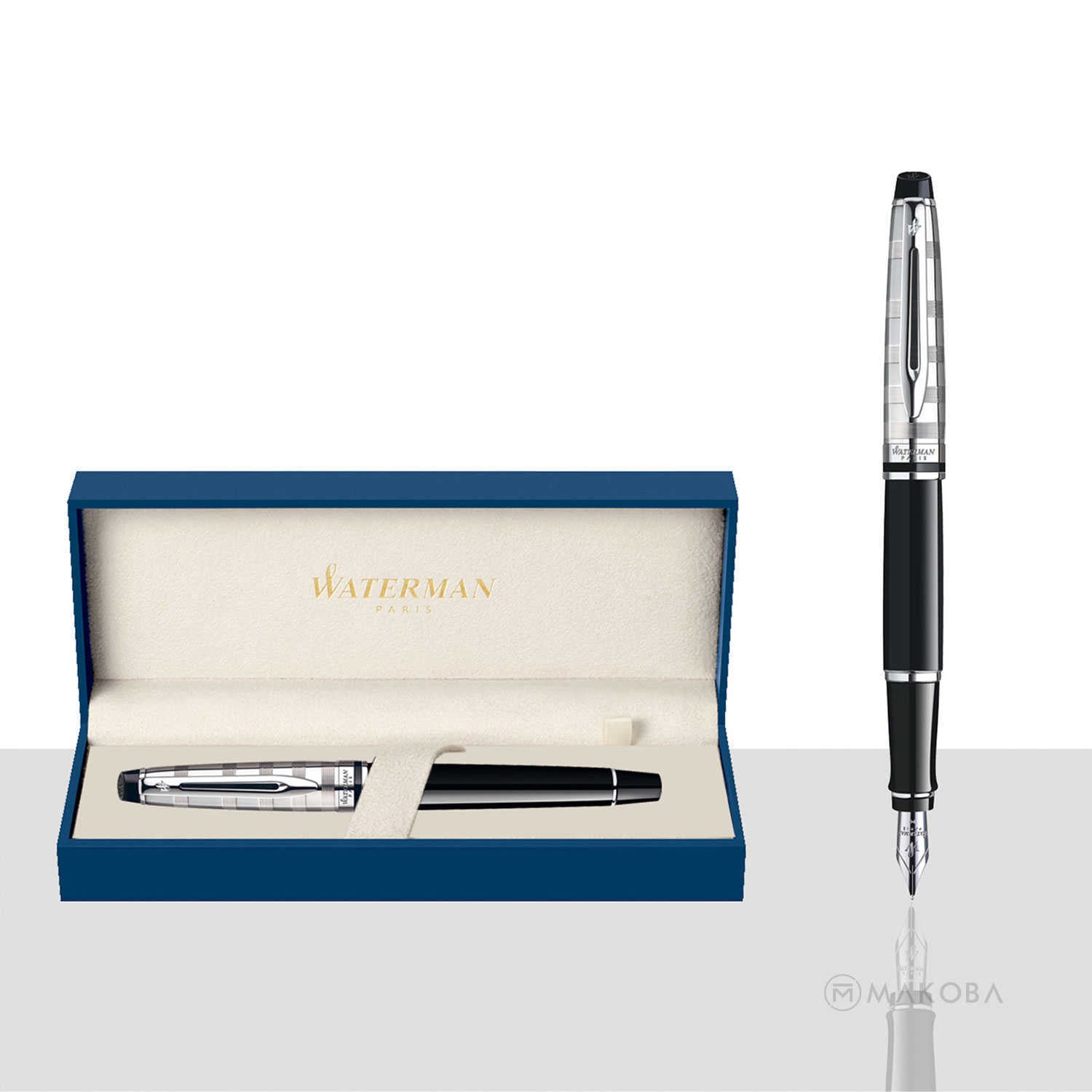 Waterman Expert Fountain Pen - Deluxe Black CT Waterman
