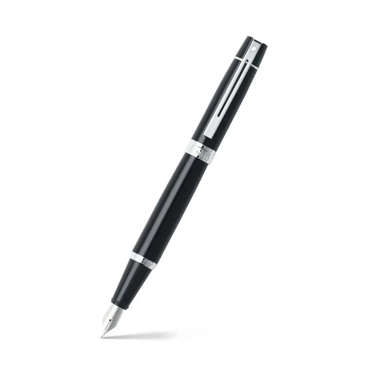 Sheaffer 9312 Gift 300 Fountain Pen (Medium) Glossy Black with Chrome Trim Sheaffer