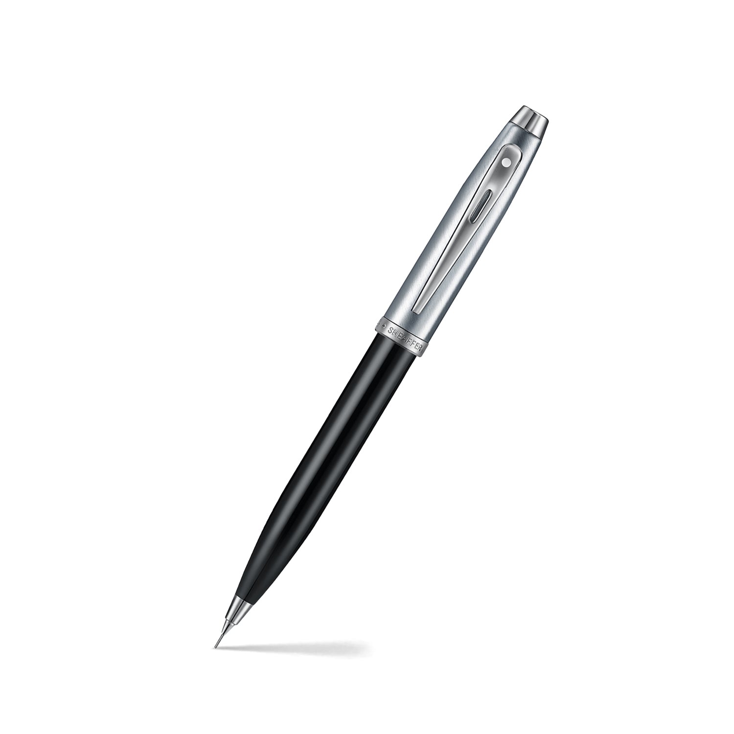 Sheaffer 100 9313 Black & Brushed Chrome 0.7 mm Mechanical Pencil With Chrome Plated Trim Sheaffer