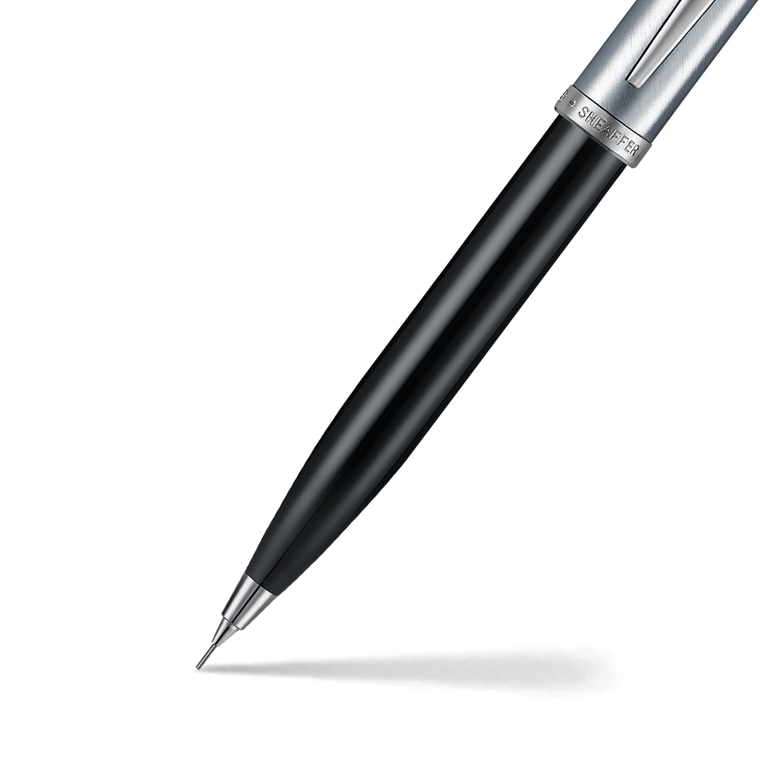 Sheaffer 100 9313 Black & Brushed Chrome 0.7 mm Mechanical Pencil With Chrome Plated Trim Sheaffer