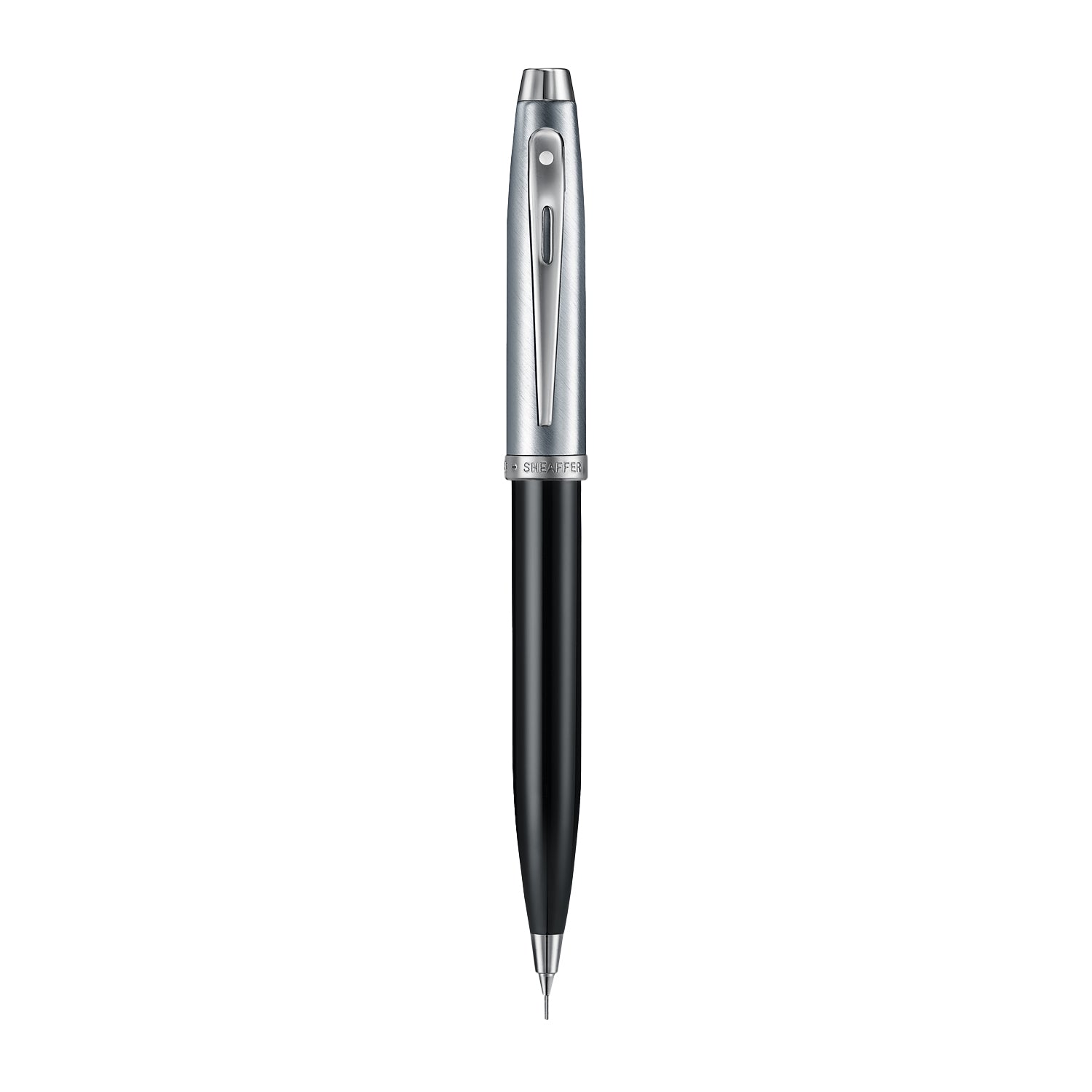 Sheaffer 100 9313 Black & Brushed Chrome 0.7 mm Mechanical Pencil With Chrome Plated Trim Sheaffer