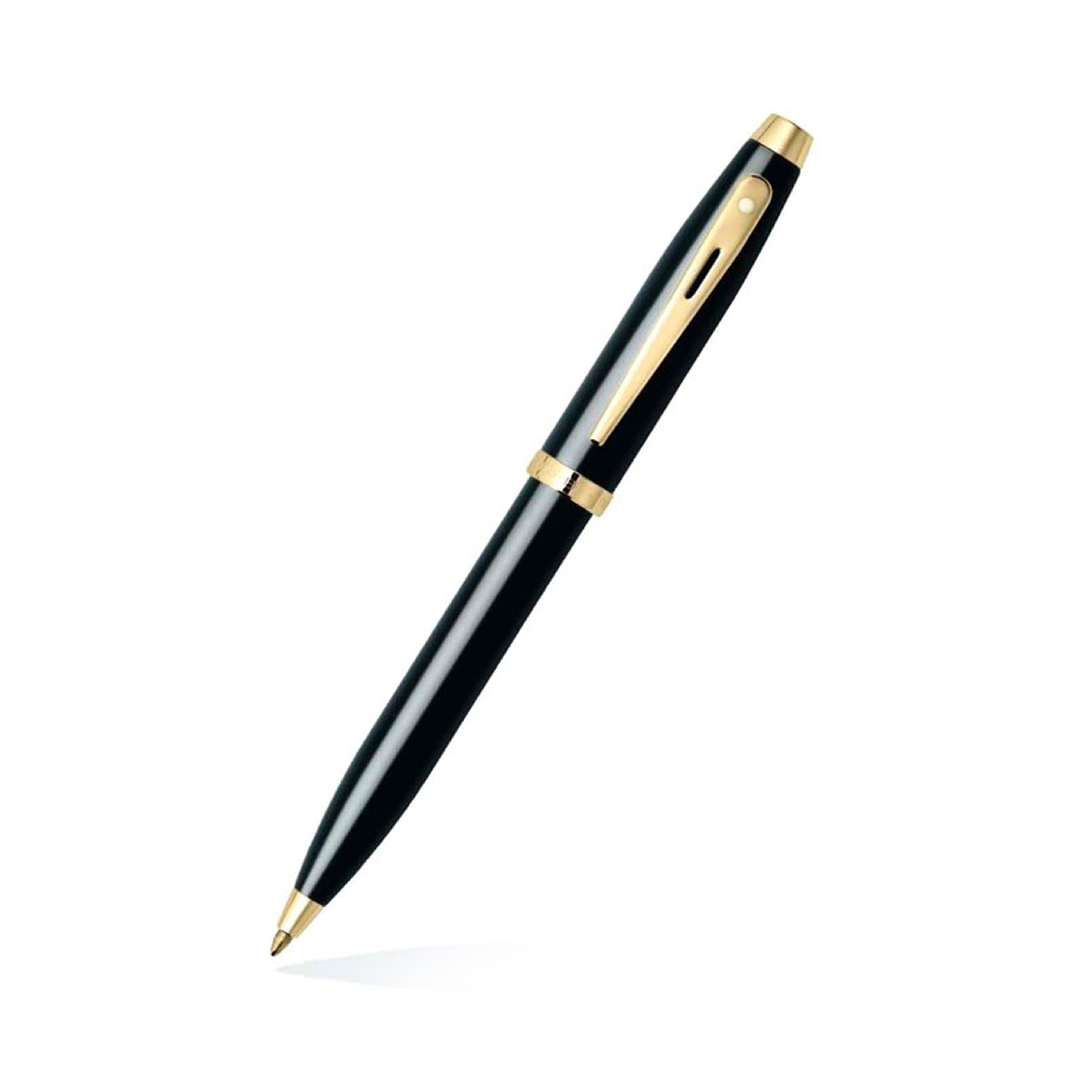 Sheaffer Gift Set 100 Ballpoint Pen with Table Clock Glossy Black with Gold Trims Pen Club
