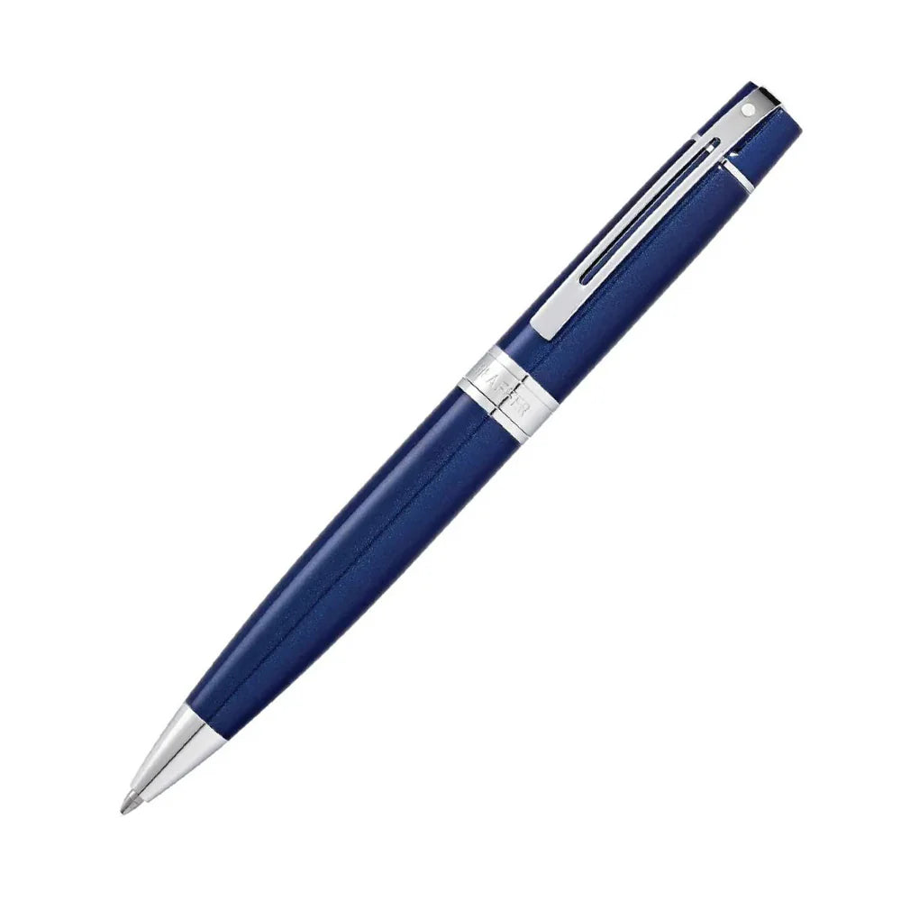 Sheaffer 300 E9341 Glossy Blue With Chrome Trim Ball Pen Sheaffer
