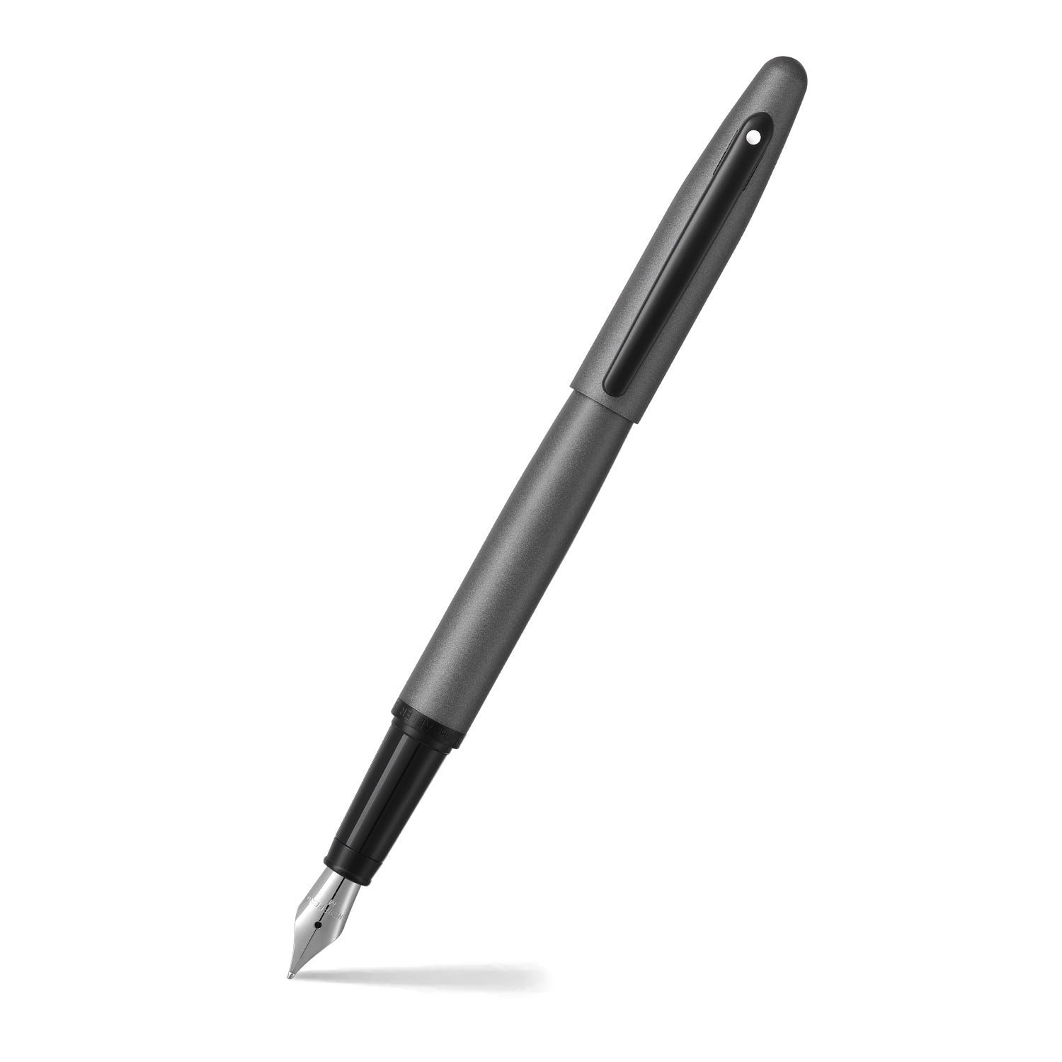 Sheaffer VFM 9424 Matte Gray Fountain Pen With Matte Black Trim - Fine Sheaffer