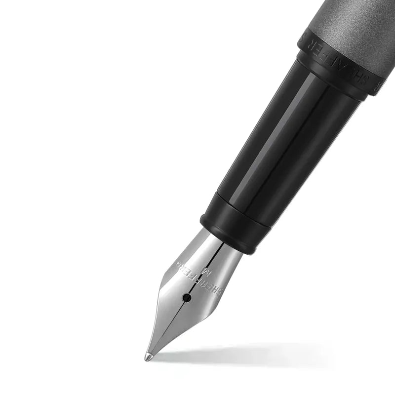 Sheaffer VFM 9424 Matte Gray Fountain Pen With Matte Black Trim - Fine Sheaffer