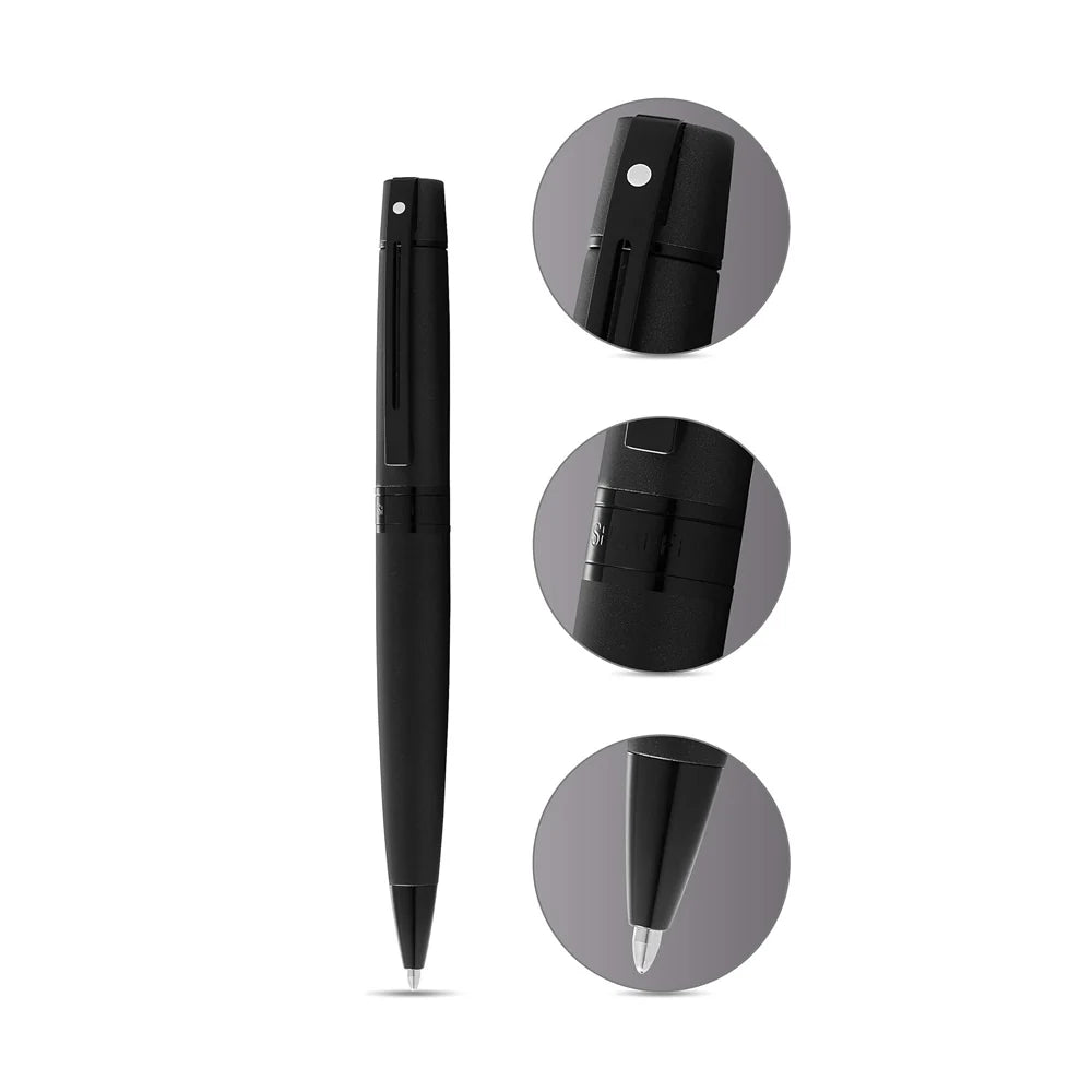 Sheaffer 300 E9343 Matte Black with Polished Black Trim Ballpoint Pen Sheaffer
