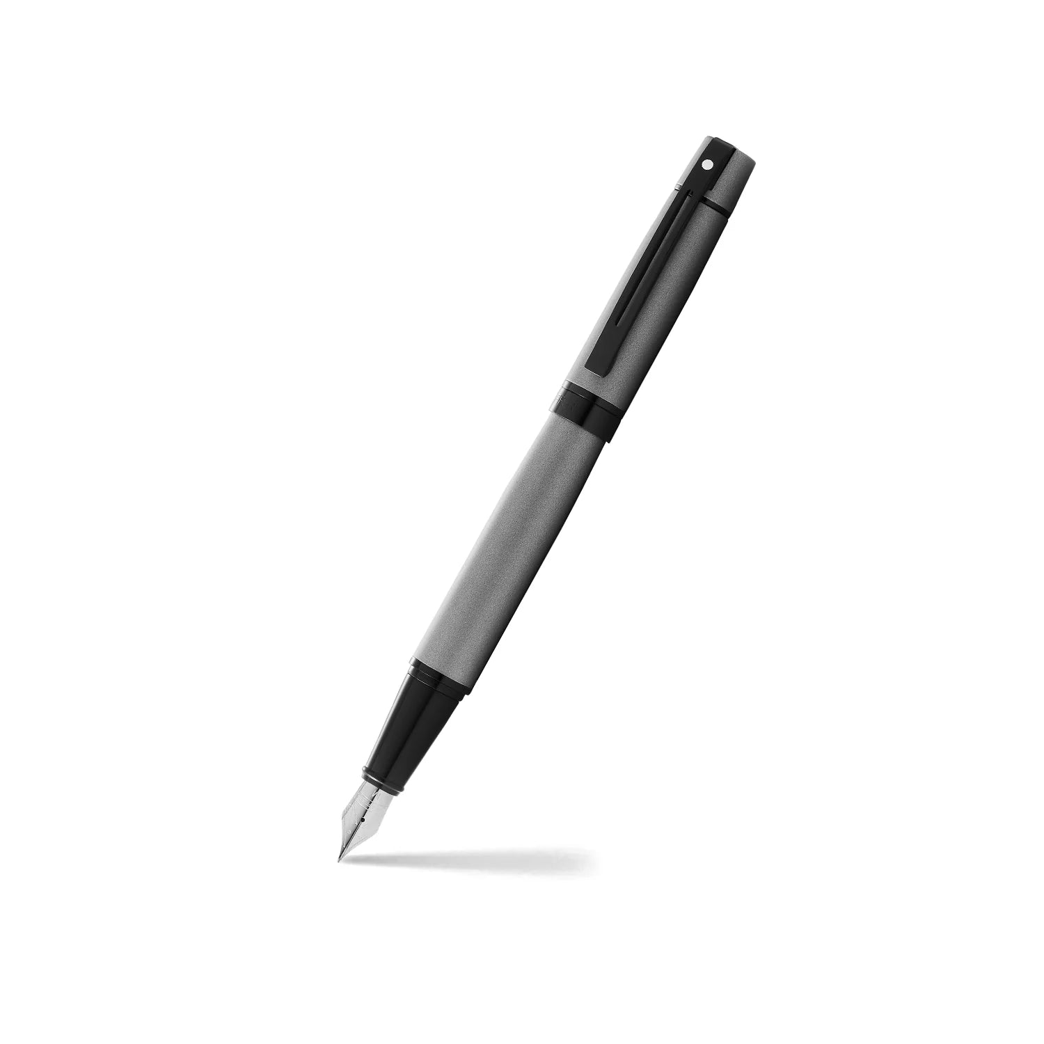 Sheaffer® 300 Matte Gray Fountain Pen With Black Trims Pen Club