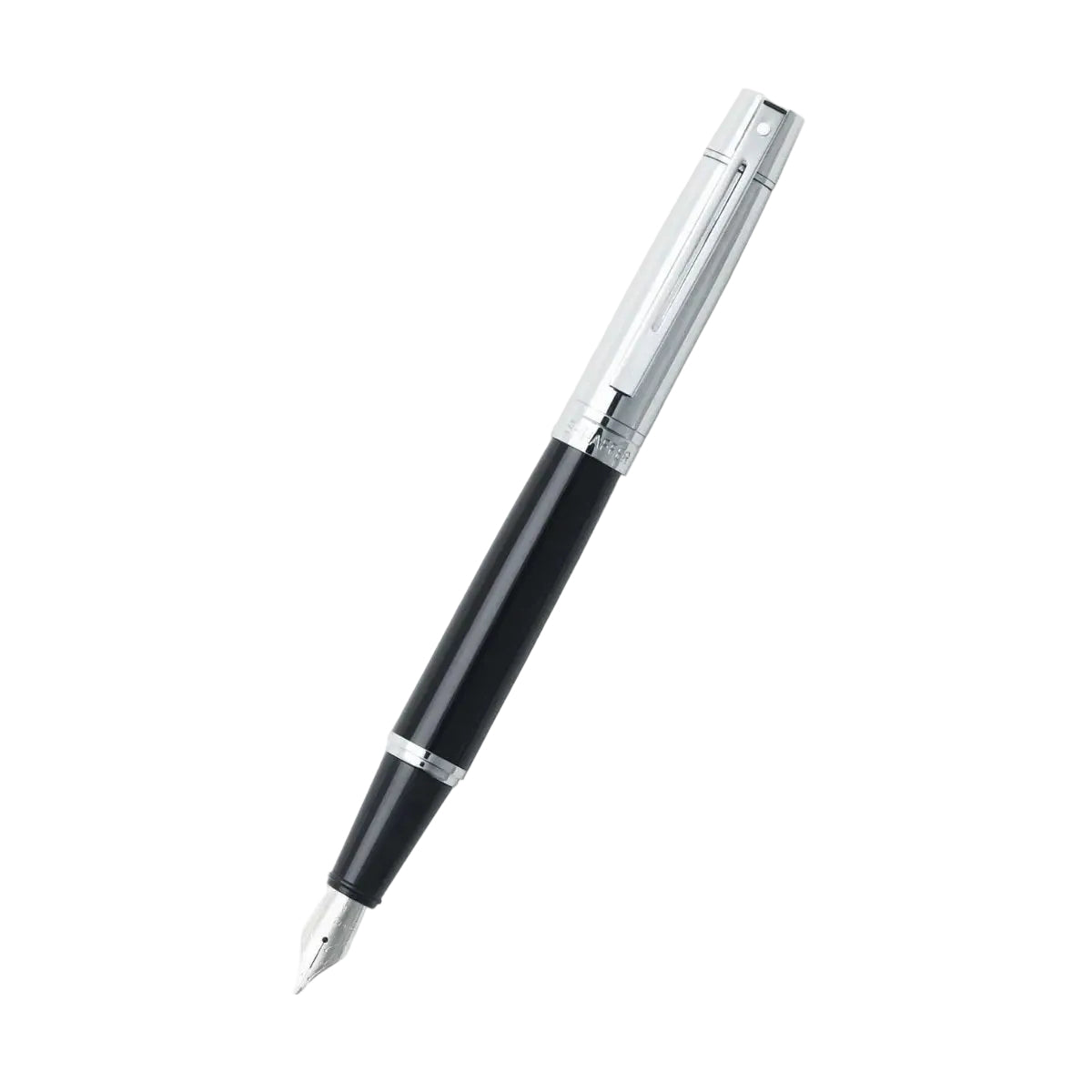 Sheaffer 9314 Glossy Black and Chrome with CT FP (M)