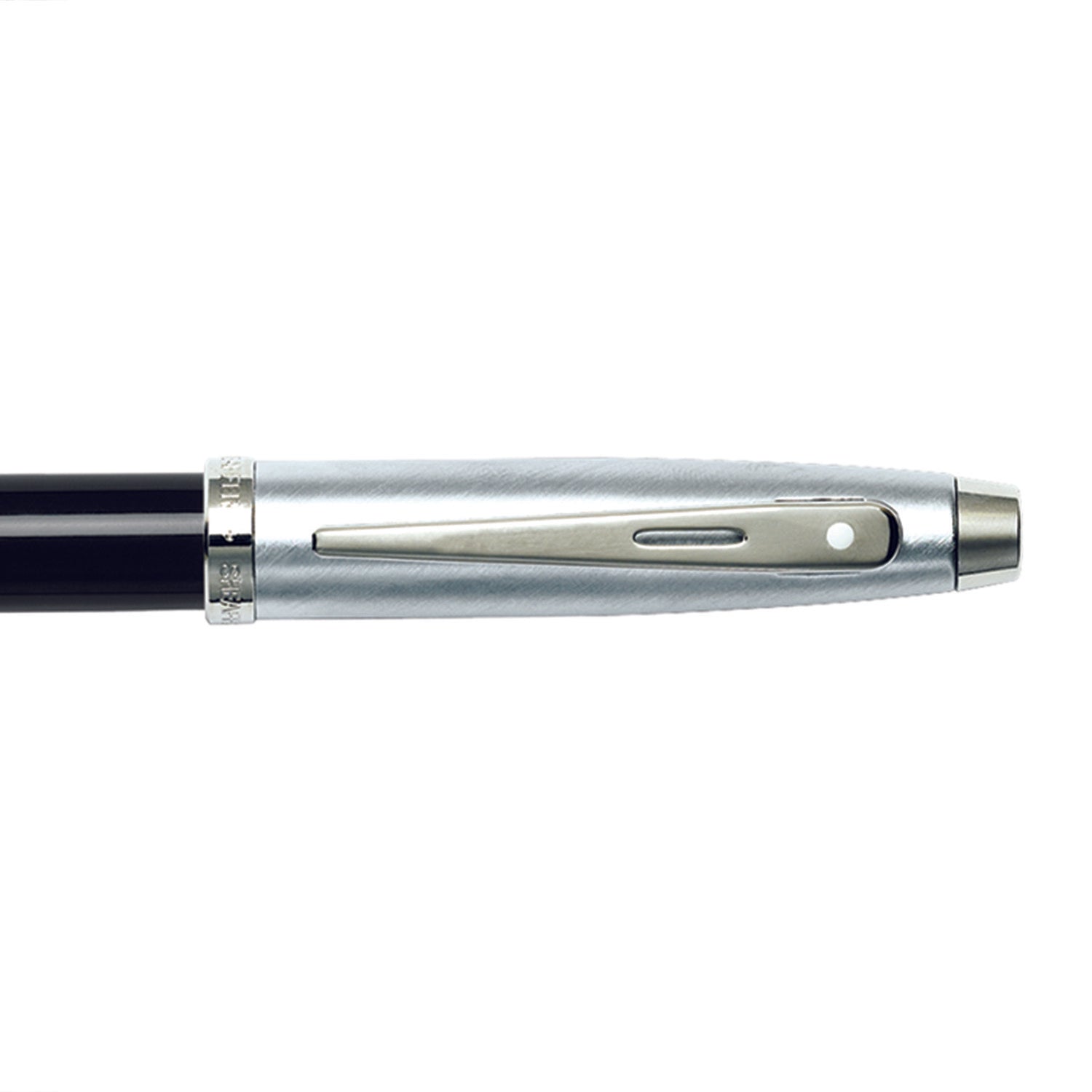 Sheaffer 9313 Gift 100 Fountain Pen (Medium) Glossy Black and Brushed Chrome with Chrome Plated Trim Sheaffer