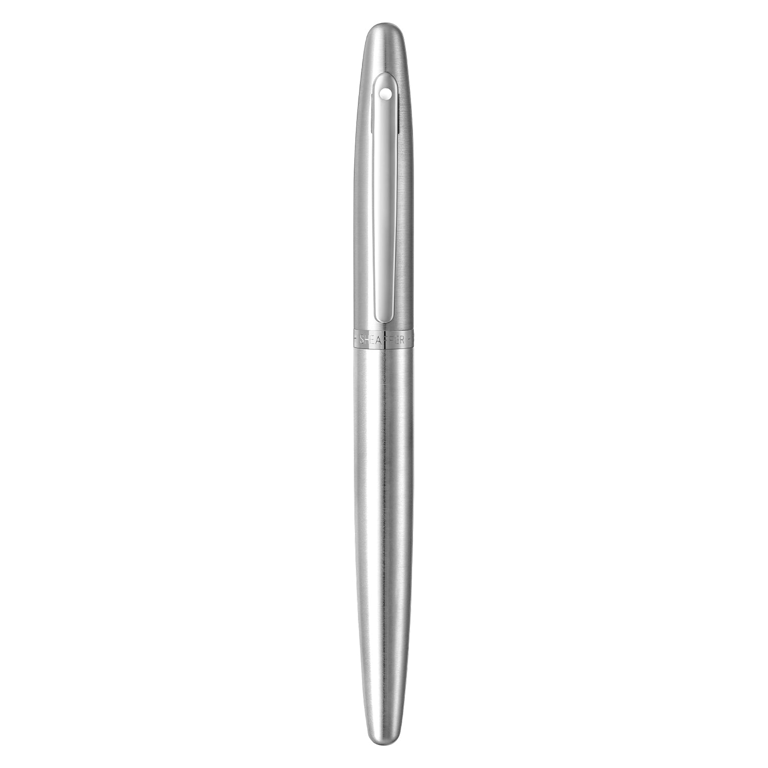 Sheaffer VFM 9426 Brushed Chrome Fountain Pen With Chrome Trim - Medium Sheaffer