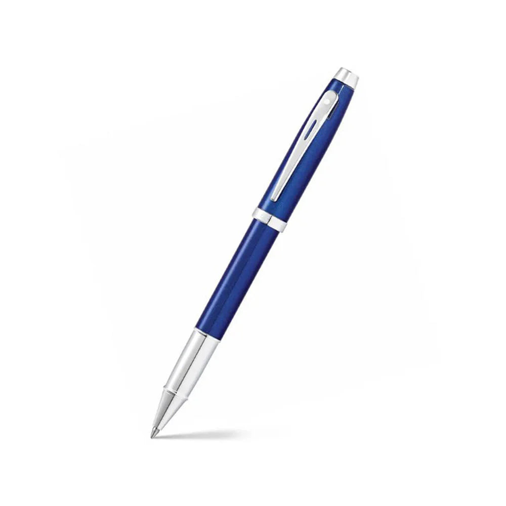 Sheaffer Gift Set S100 9339 Glossy Blue With Chrome Trim Ballpoint Pen & Rollerball Pen Pen Club