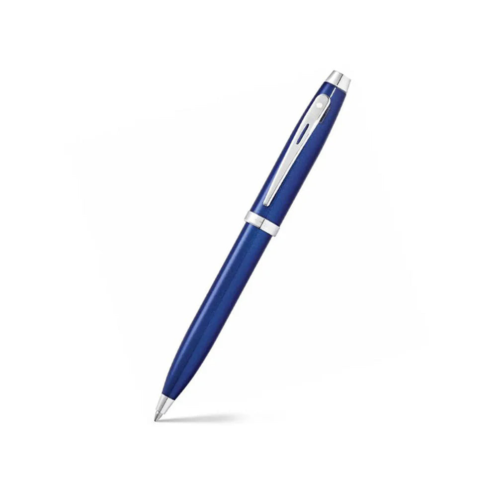 Sheaffer Gift Set S100 9339 Glossy Blue With Chrome Trim Ballpoint Pen & Rollerball Pen Pen Club