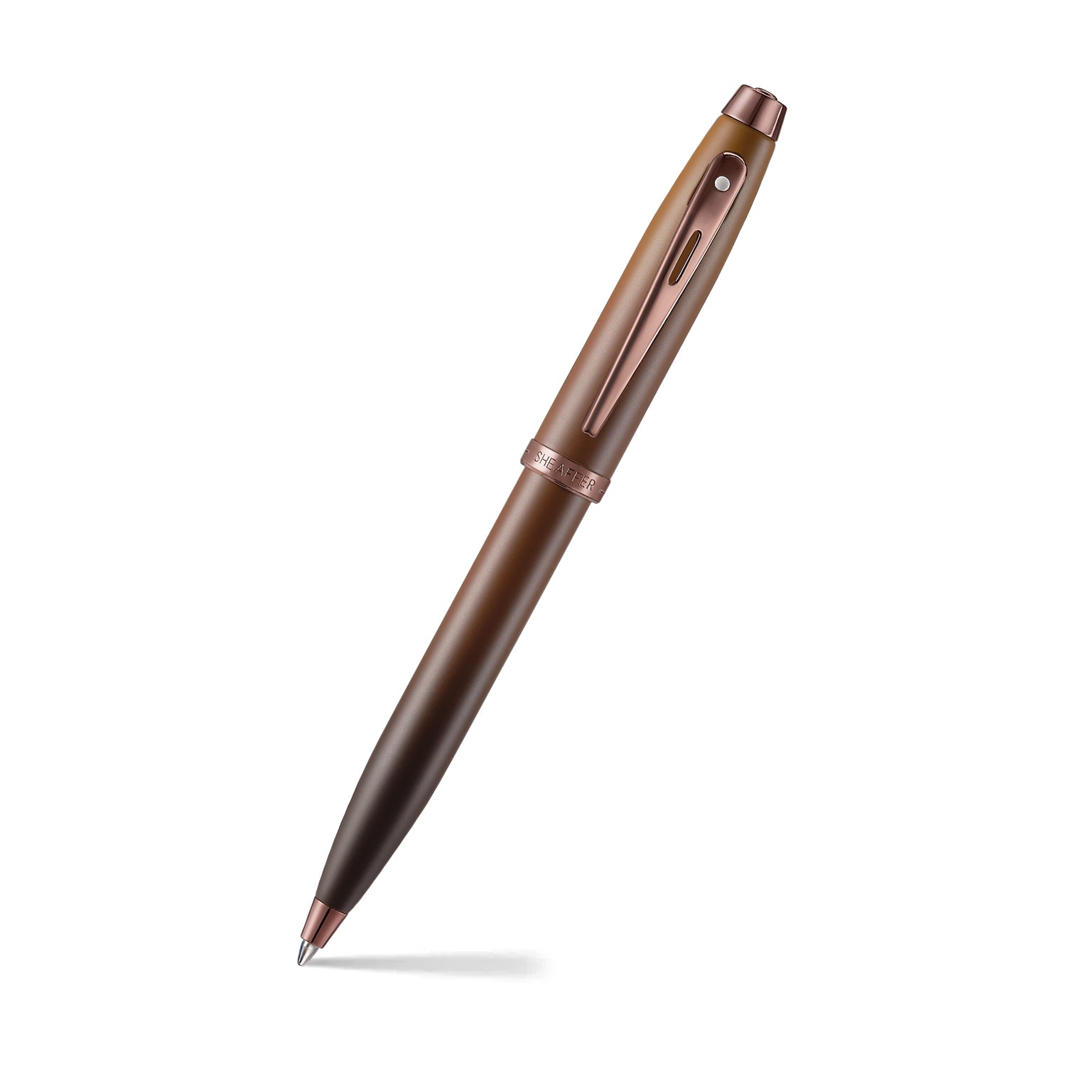 Sheaffer 100 9374 Coffee Edition Matt Brown Ballpoint Pen with Regal Brown PVD Trims William Penn