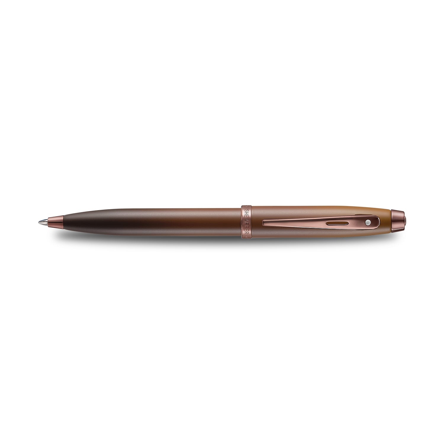 Sheaffer 100 9374 Coffee Edition Matt Brown Ballpoint Pen with Regal Brown PVD Trims William Penn