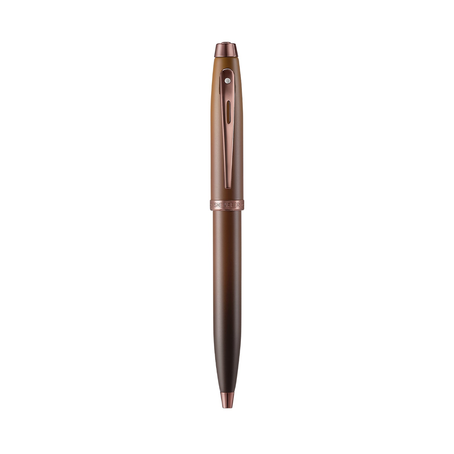 Sheaffer 100 9374 Coffee Edition Matt Brown Ballpoint Pen with Regal Brown PVD Trims William Penn
