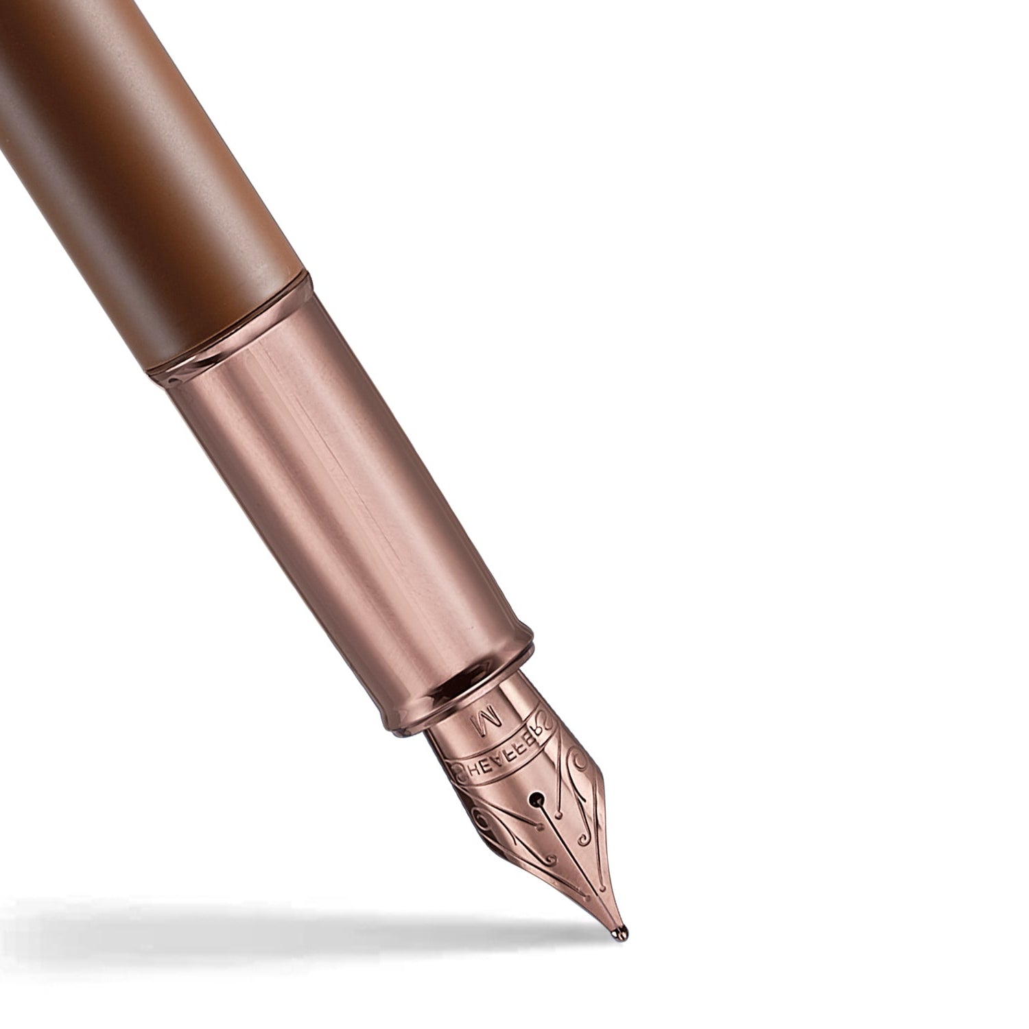 Sheaffer 100 9374 Coffee Edition Matt Brown Fountain Pen with Regal Brown PVD Trims - Medium Sheaffer