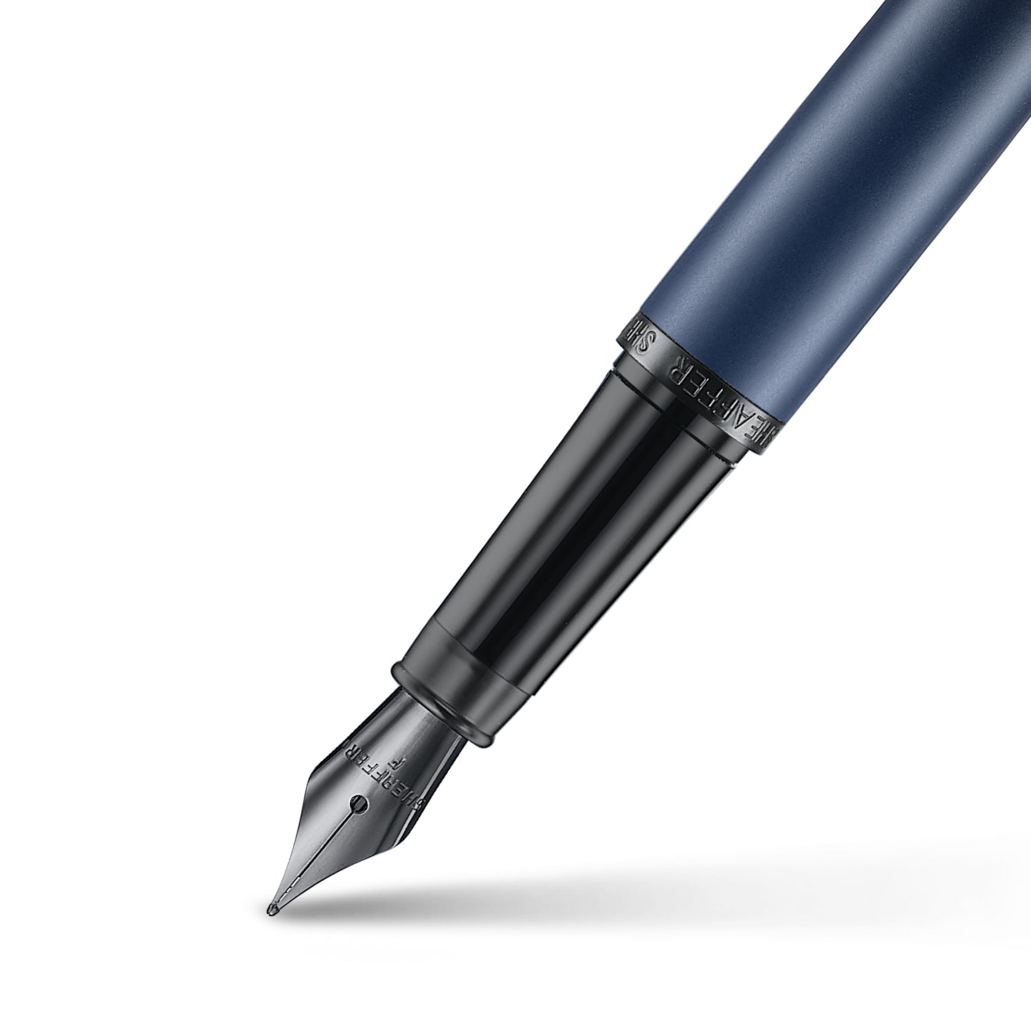 Sheaffer VFM 9429 Matte Blue Fountain Pen with Matte Black Trims - Fine Sheaffer