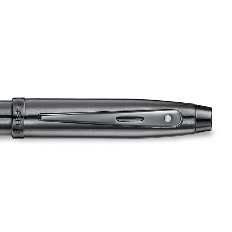 Sheaffer 100 9375 Ionic Gunmetal Grey Fountain Pen with Shiny PVD Trims - Medium Sheaffer