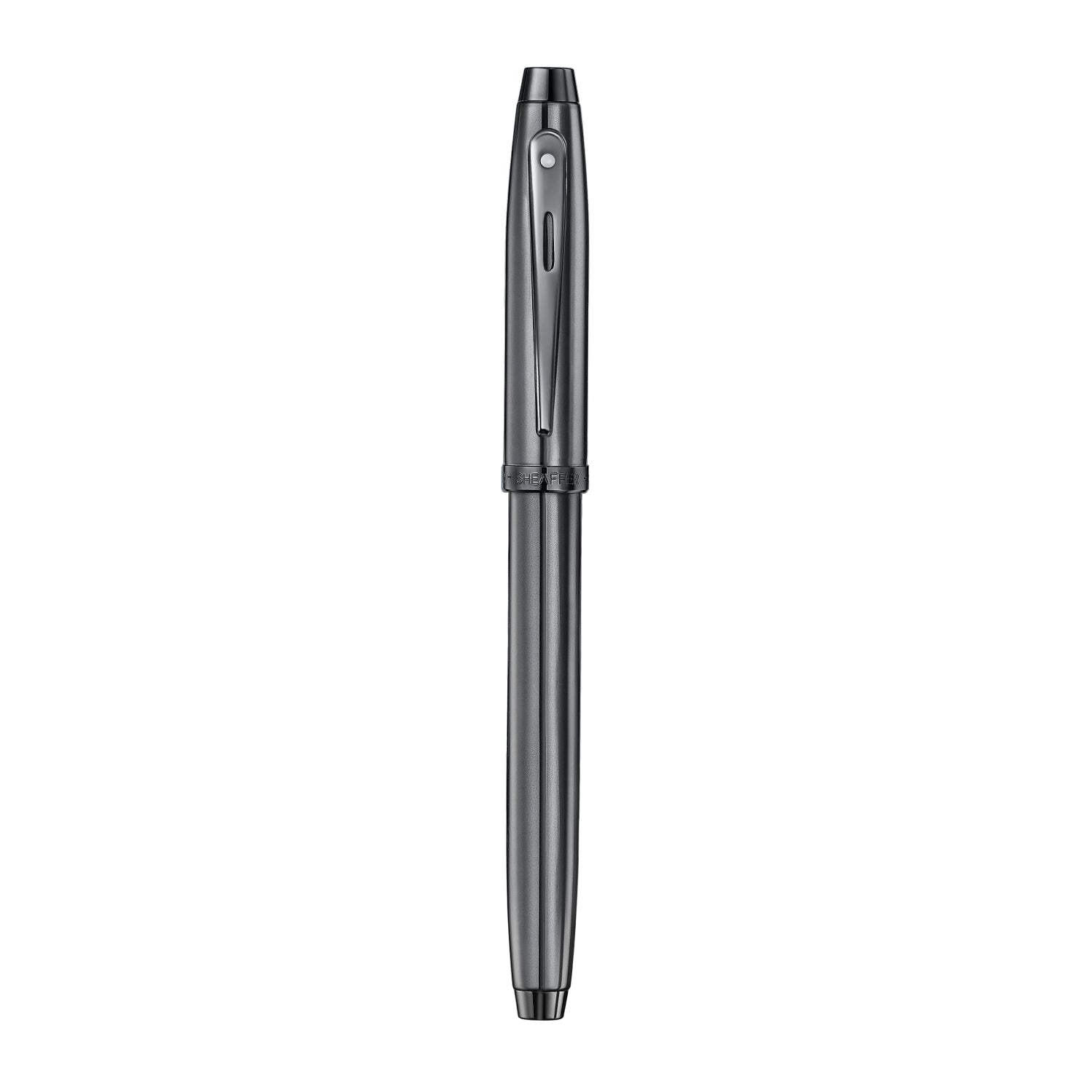 Sheaffer 100 9375 Ionic Gunmetal Grey Fountain Pen with Shiny PVD Trims - Medium Sheaffer