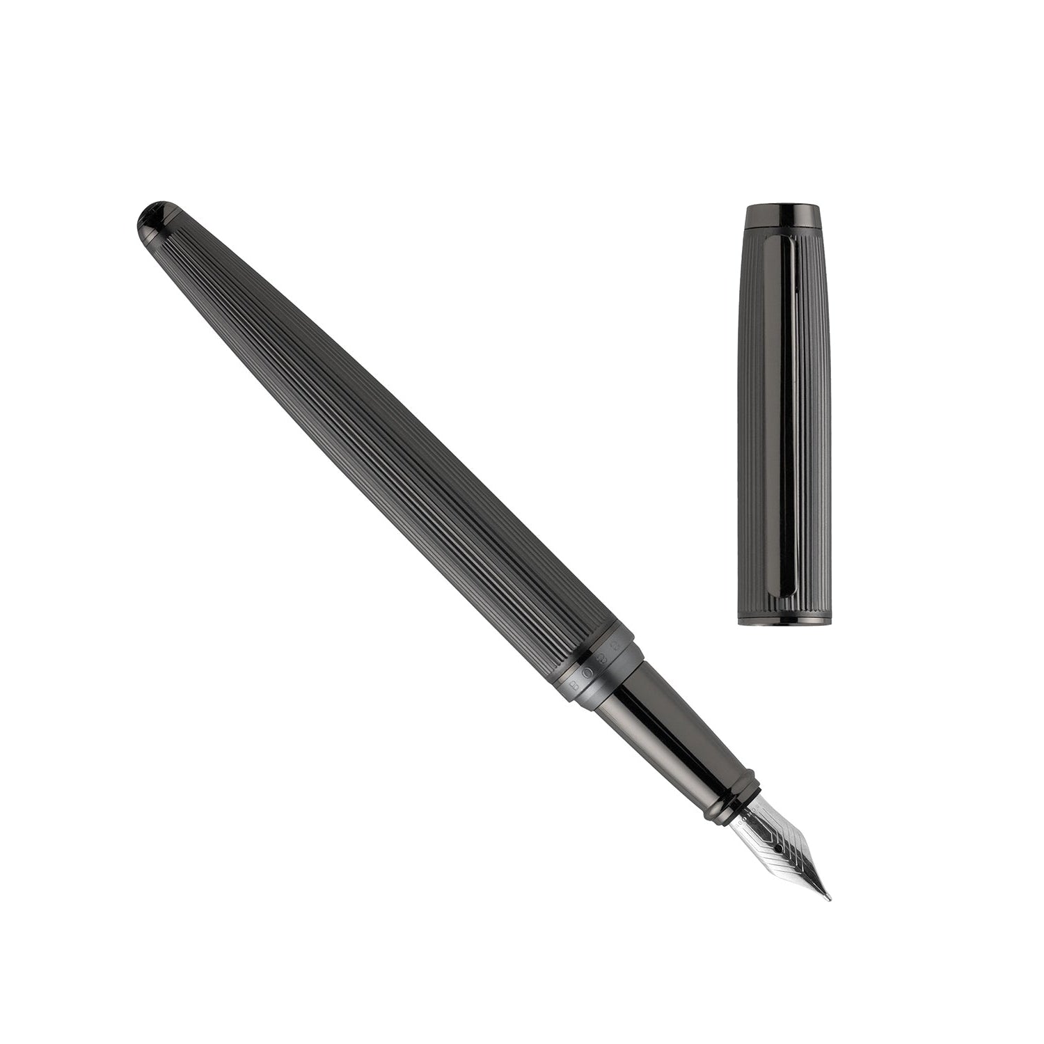 Hugo Boss Blaze Gun Fountain Pen - Grey (Medium) Hugo Boss