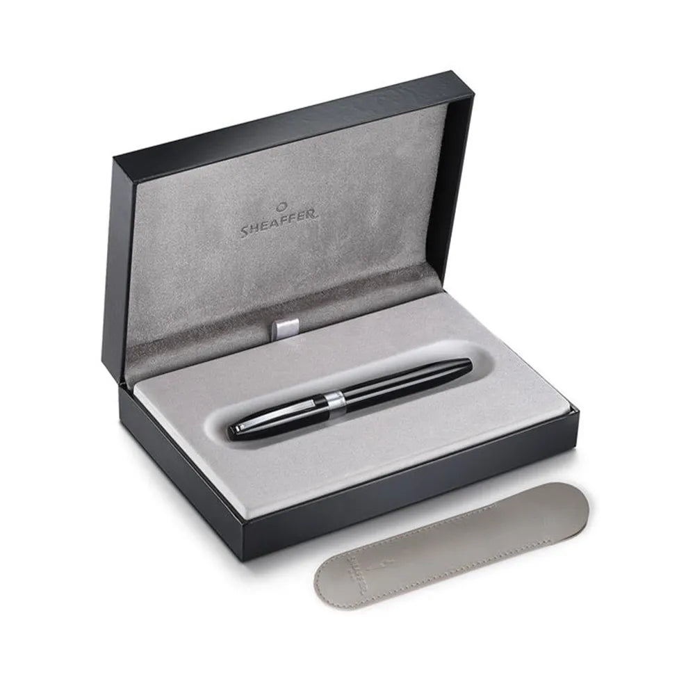 Sheaffer Legacy 9064 Glossy Black with Chrome-Plated Trim Fountain Pen - Inlaid Nib Medium Nib Sheaffer