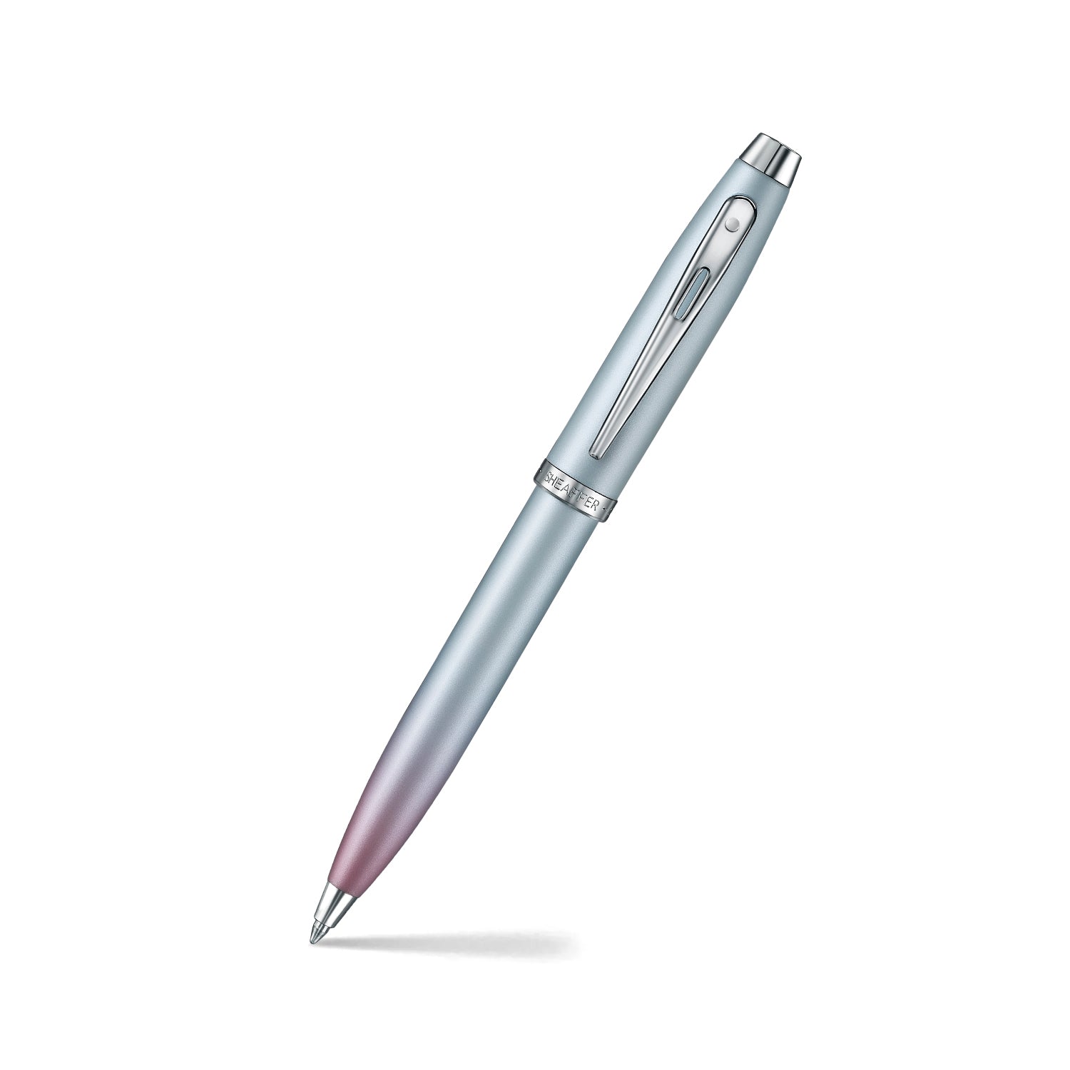 Sheaffer Expressions 100 9376 Blue and Pink Pearlised Gradient Ballpoint Pen with Chrome-plated Trims William Penn