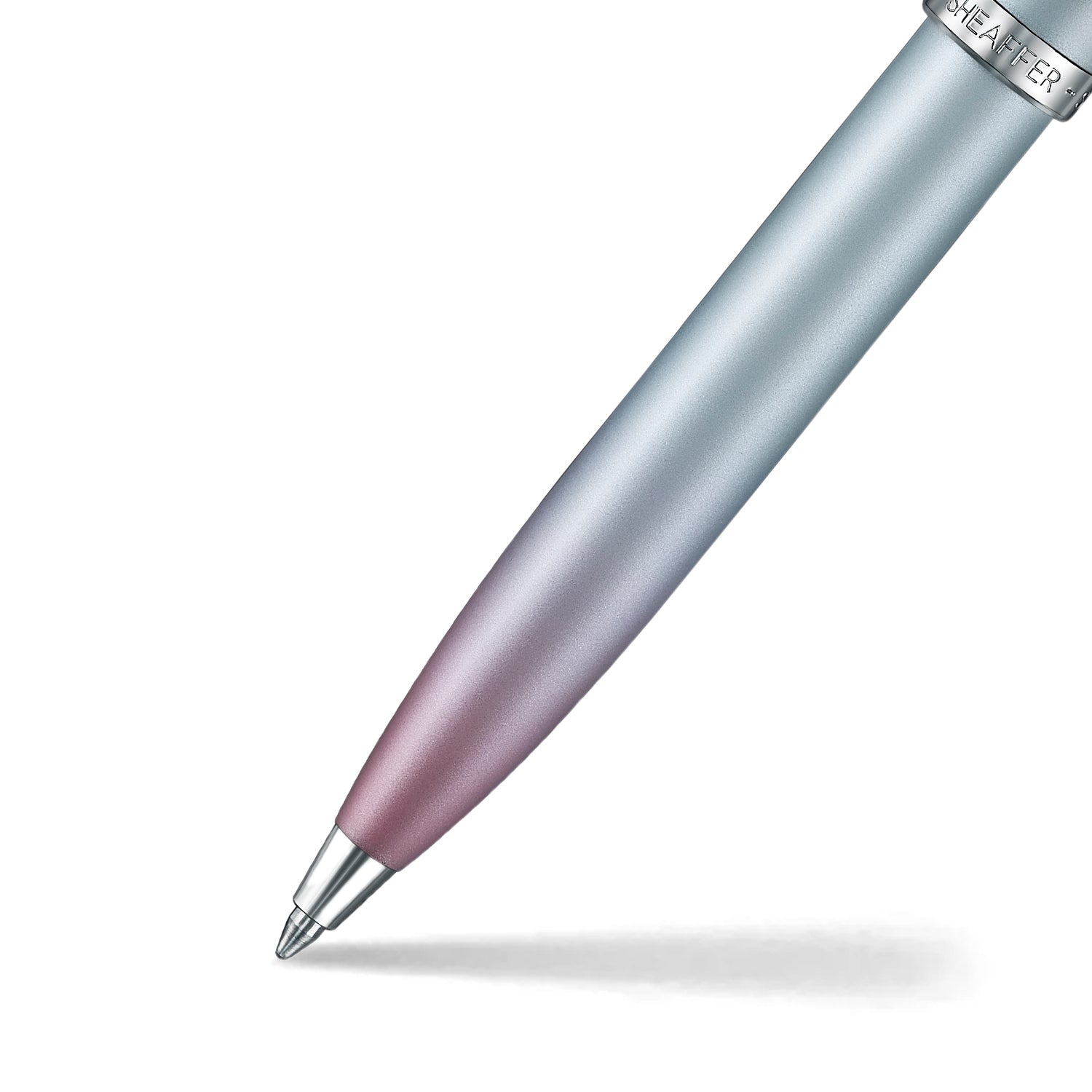 Sheaffer Expressions 100 9376 Blue and Pink Pearlised Gradient Ballpoint Pen with Chrome-plated Trims William Penn