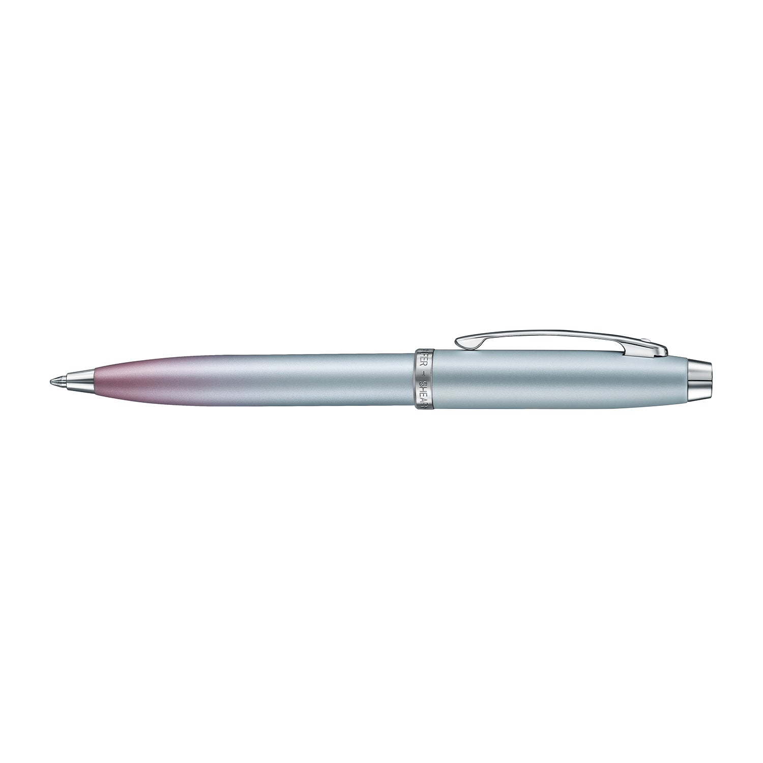 Sheaffer Expressions 100 9376 Blue and Pink Pearlised Gradient Ballpoint Pen with Chrome-plated Trims William Penn