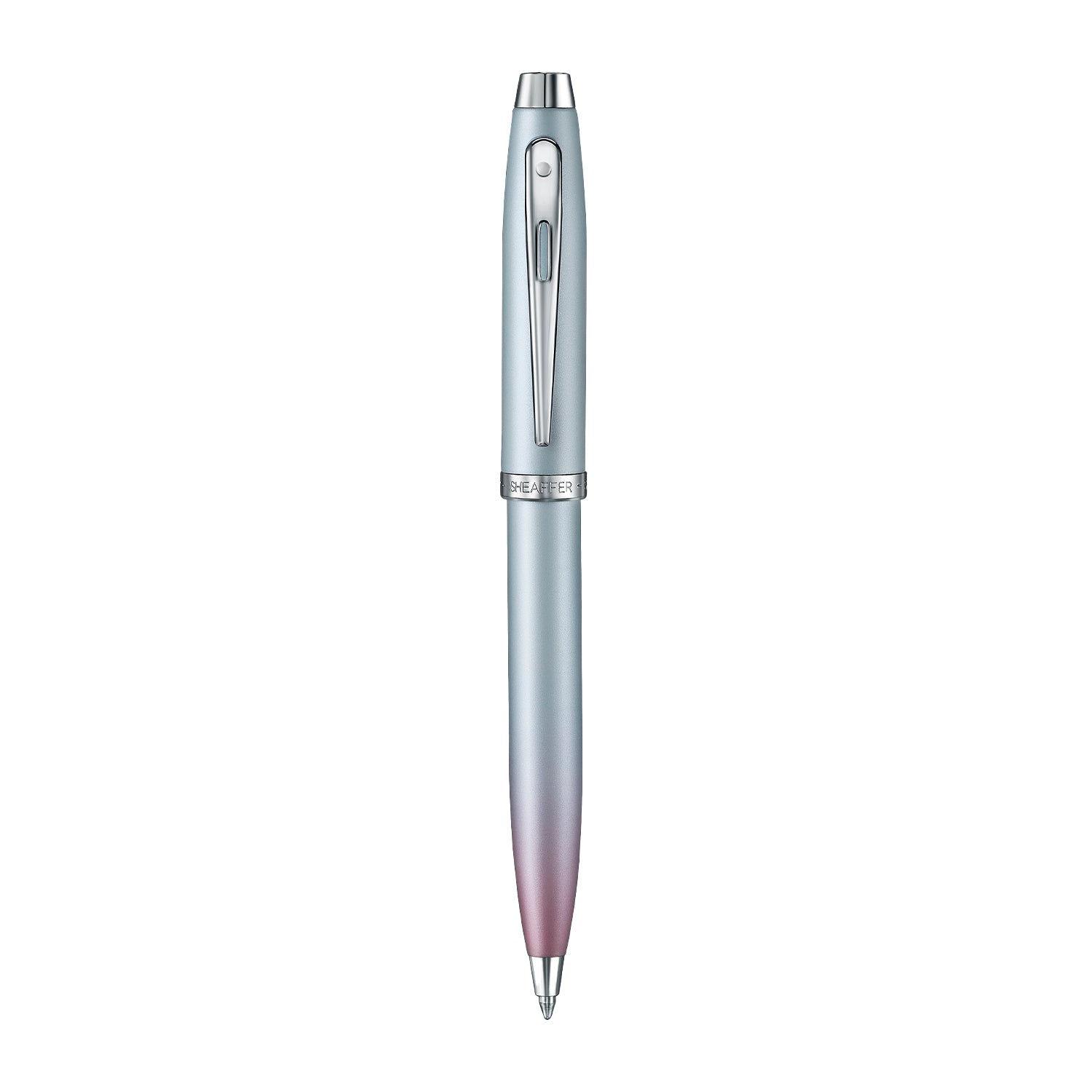 Sheaffer Expressions 100 9376 Blue and Pink Pearlised Gradient Ballpoint Pen with Chrome-plated Trims William Penn