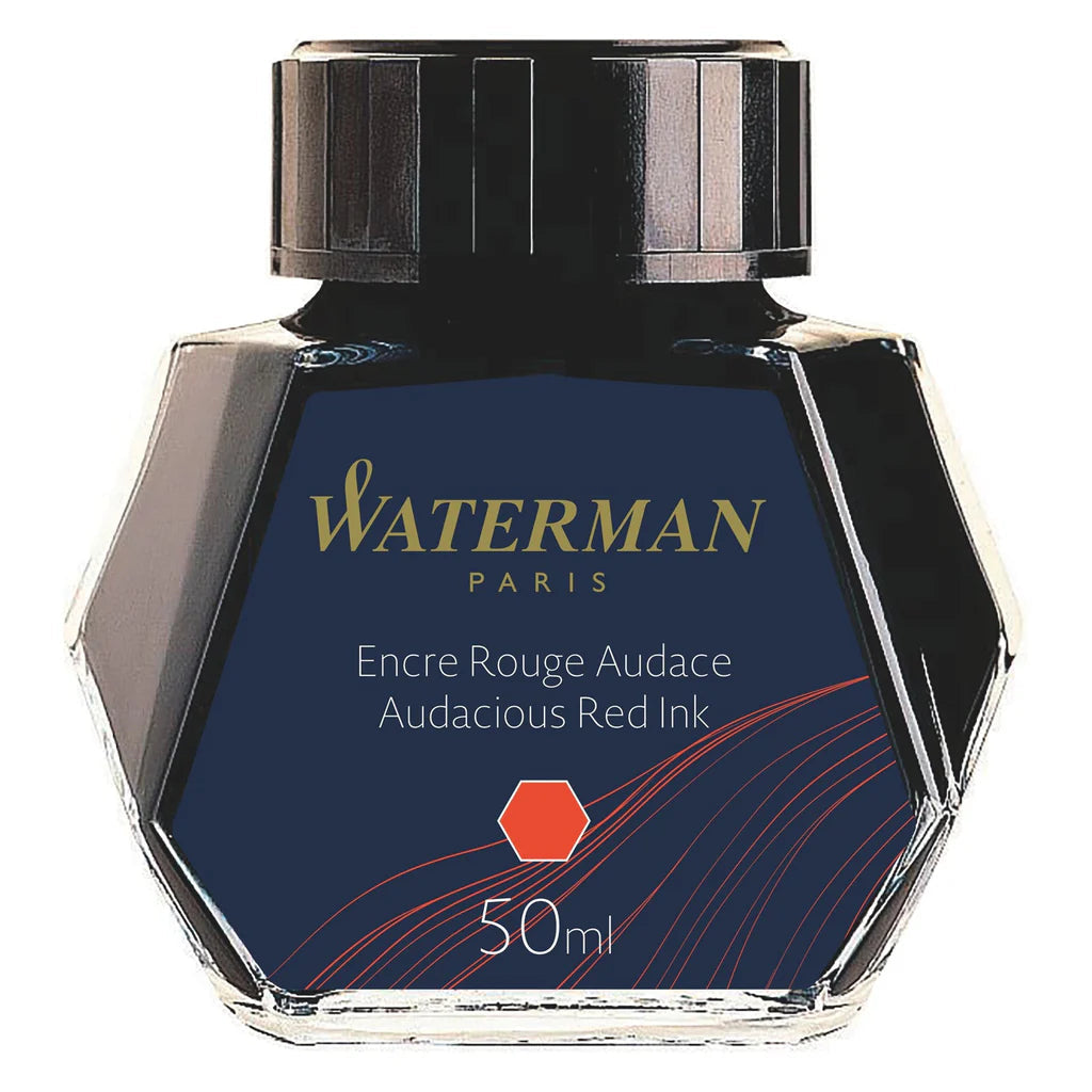 Waterman Audacious Red Ink Bottle - 50ml Waterman
