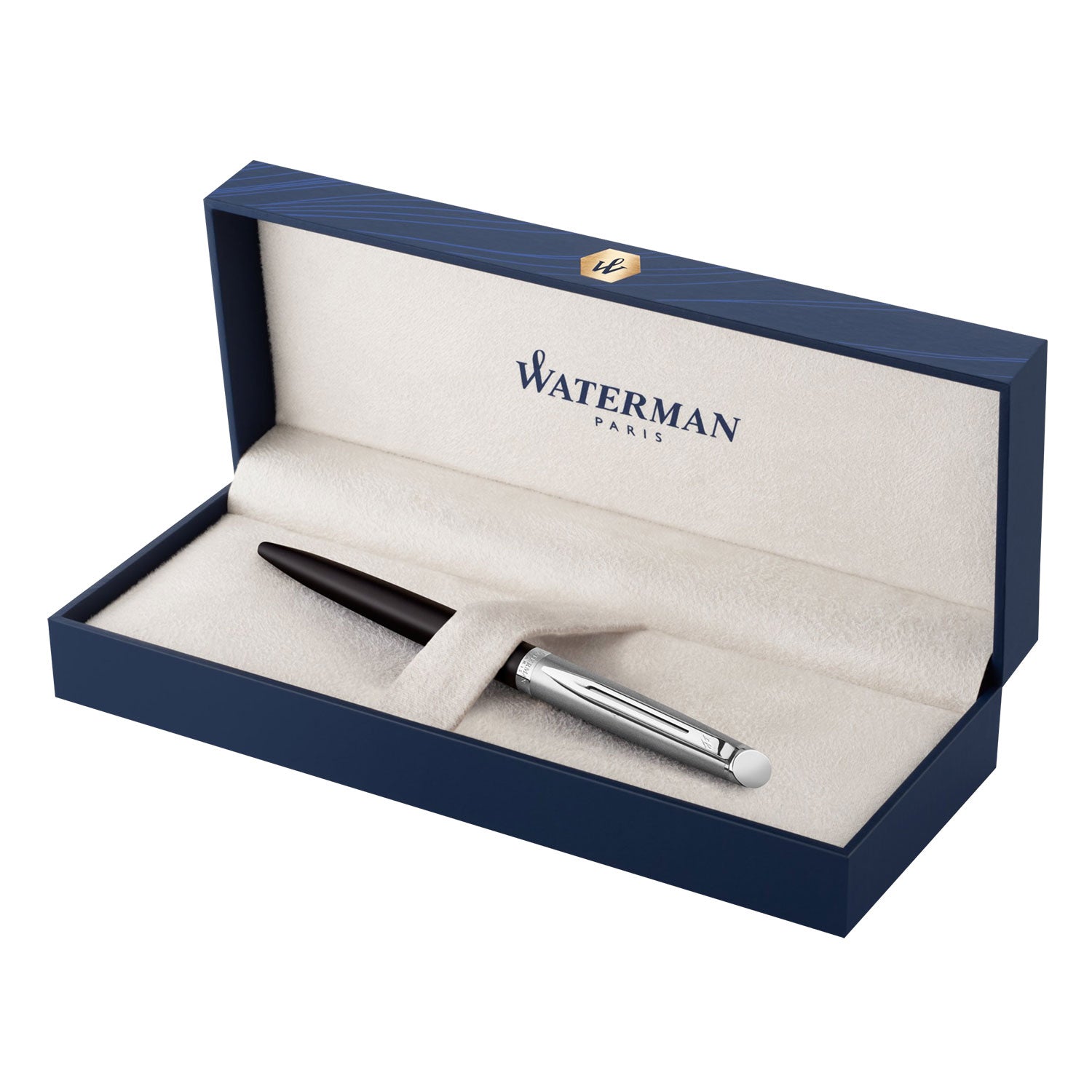 Waterman Hemisphere Essential Stainless Steel Ball Pen - Matte Black CT Waterman