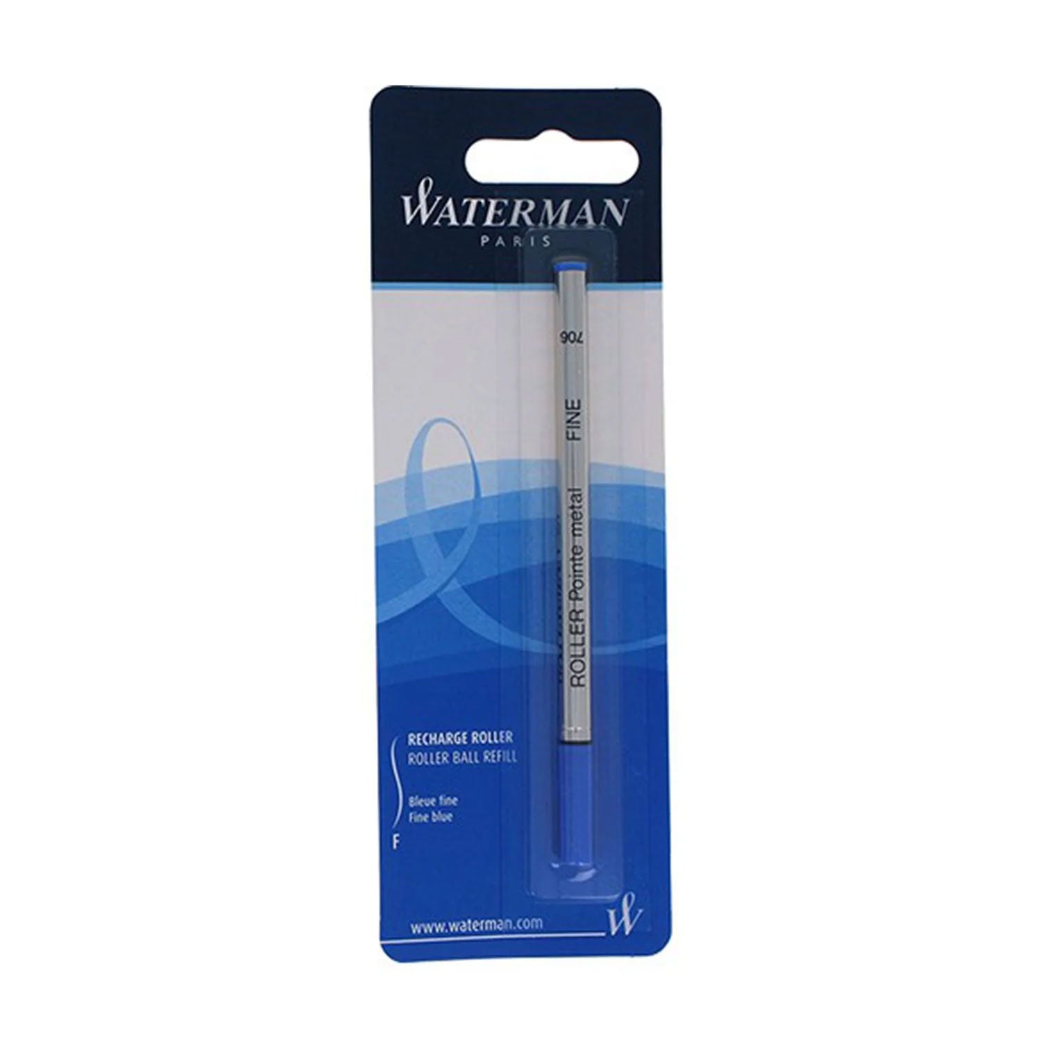 Waterman Roller Ball Pen Fine Refill - Blue Waterman