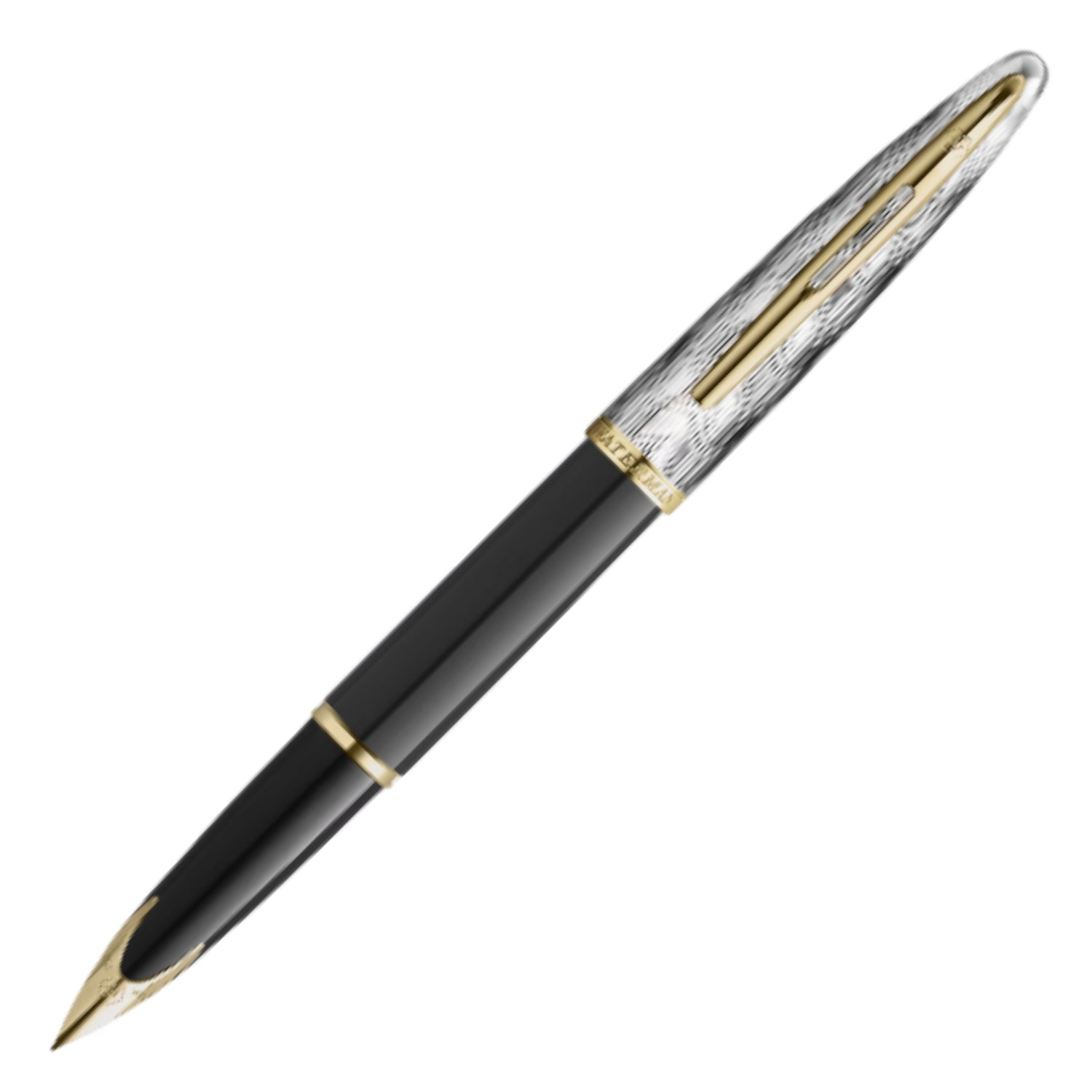 Waterman Carene Reflections of Paris Fountain Pen - Black & Palladium GT (Special Edition) Waterman