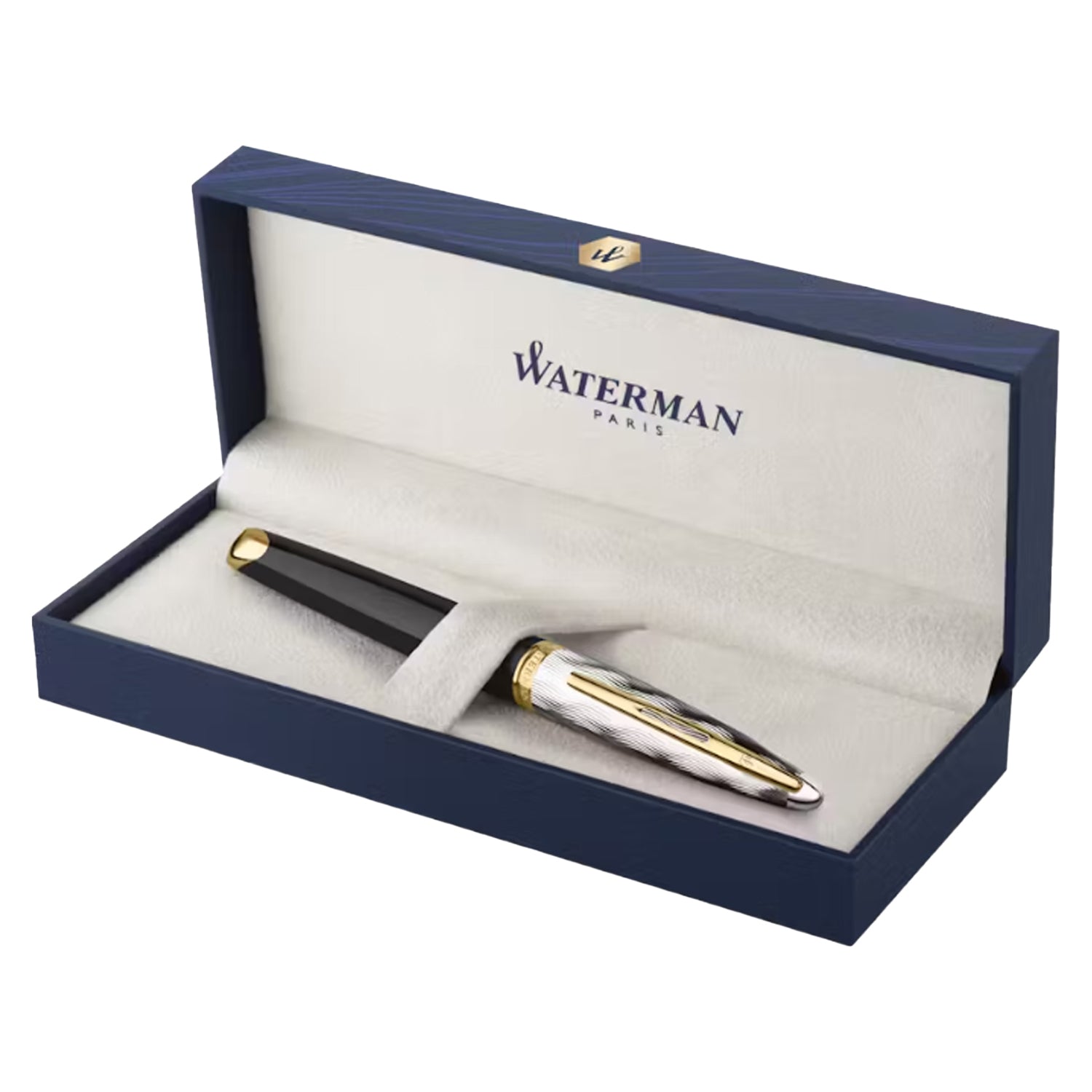 Waterman Carene Reflections of Paris Fountain Pen - Black & Palladium GT (Special Edition) Waterman