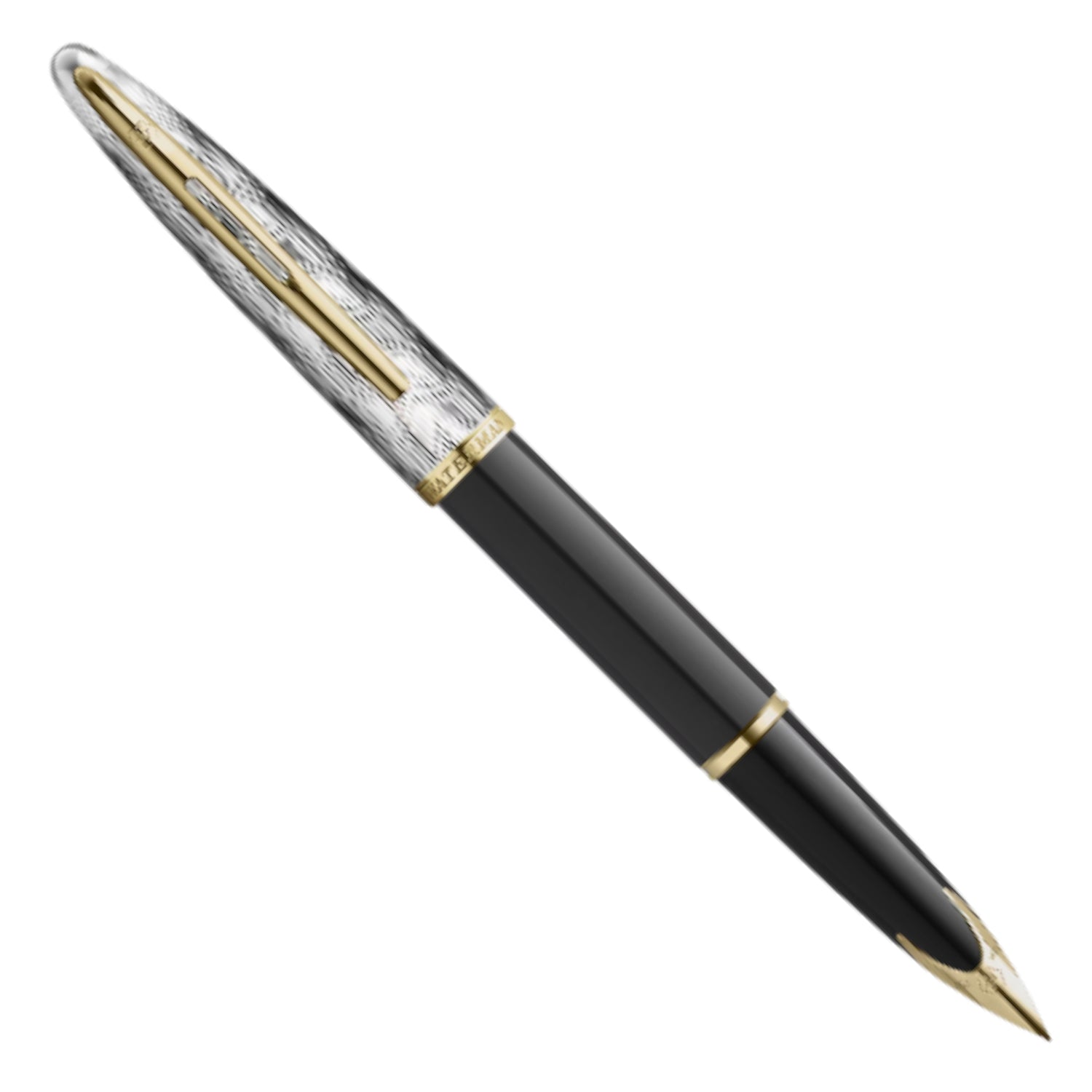 Waterman Carene Reflections of Paris Fountain Pen - Black & Palladium GT (Special Edition) Waterman