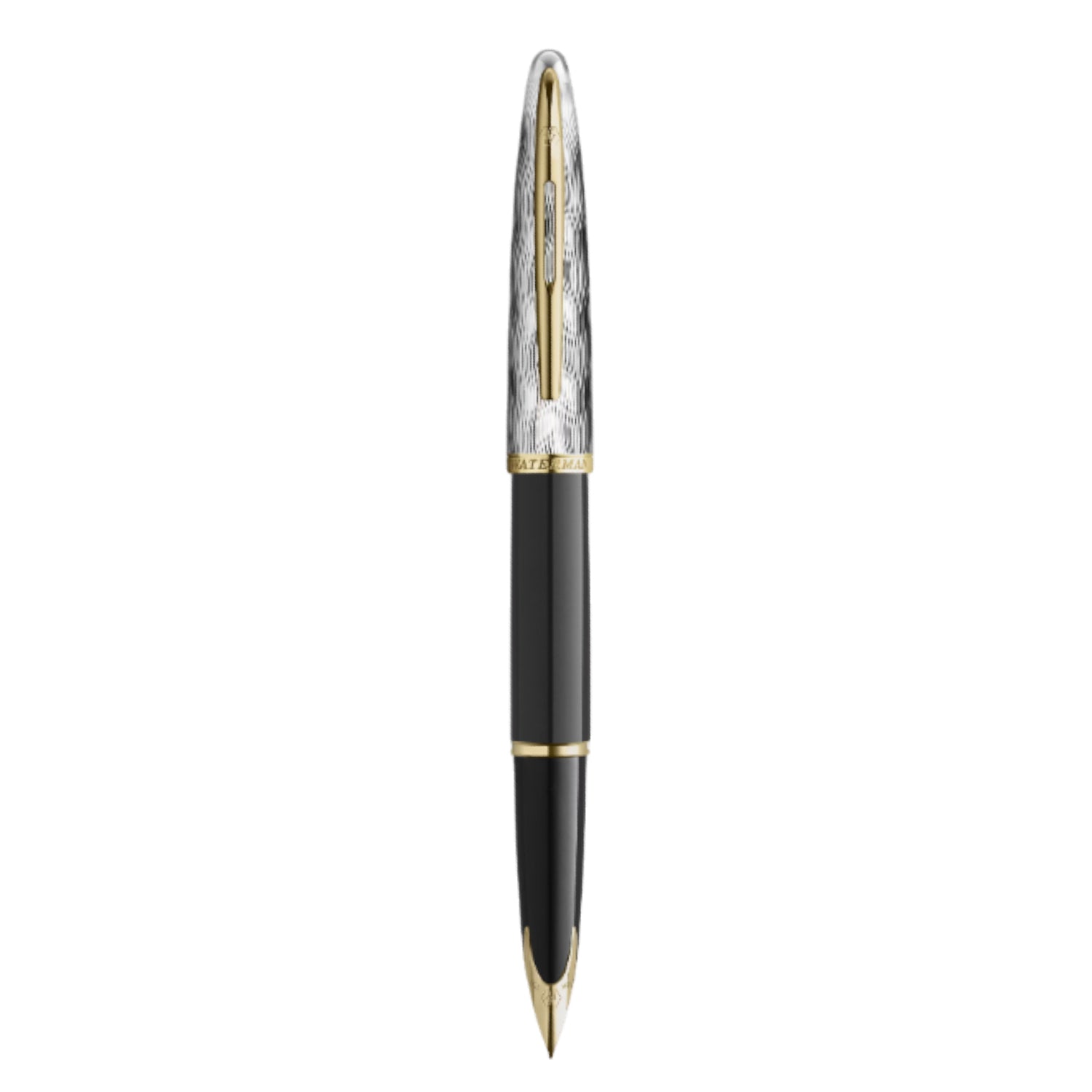 Waterman Carene Reflections of Paris Fountain Pen - Black & Palladium GT (Special Edition) Waterman