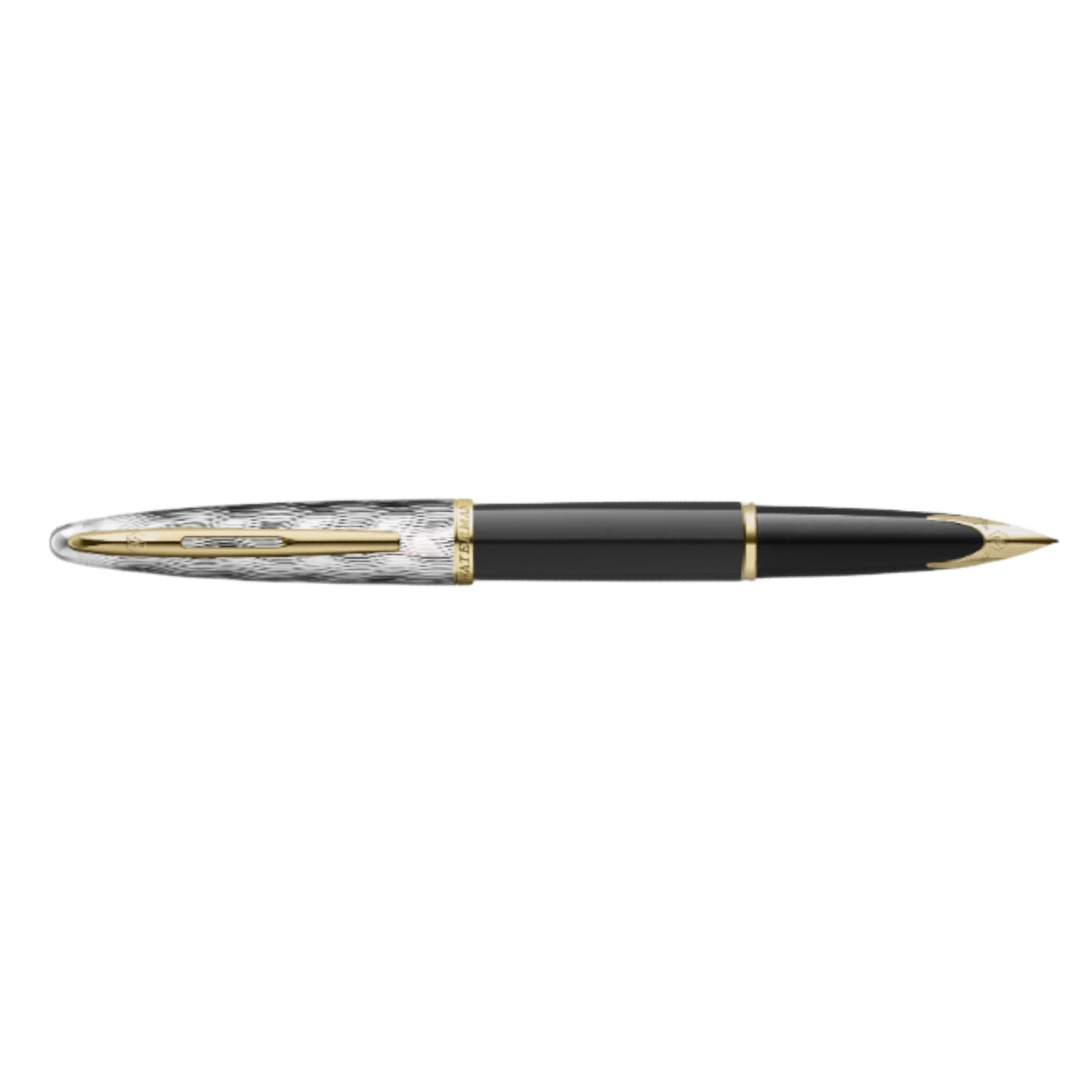 Waterman Carene Reflections of Paris Fountain Pen - Black & Palladium GT (Special Edition) Waterman