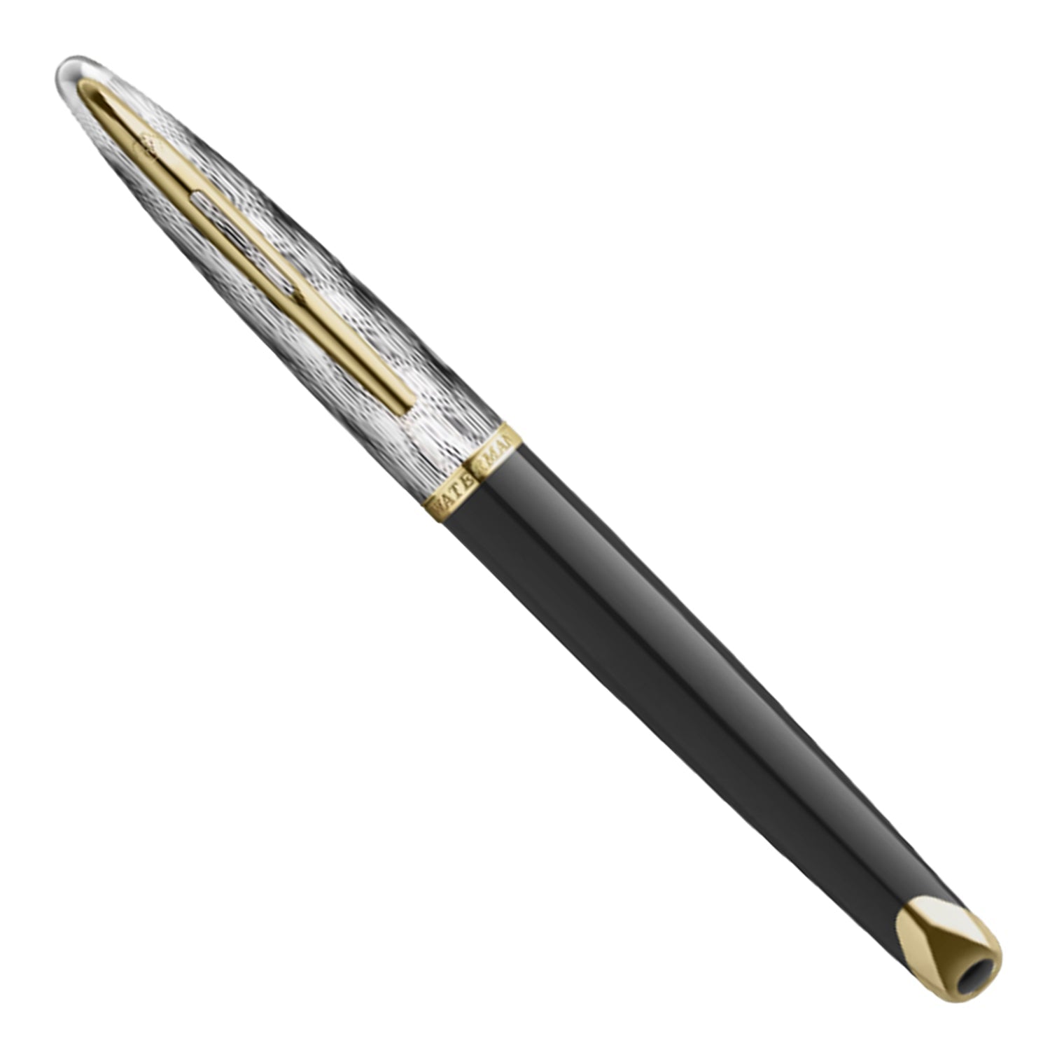 Waterman Carene Reflections of Paris Fountain Pen - Black & Palladium GT (Special Edition) Waterman