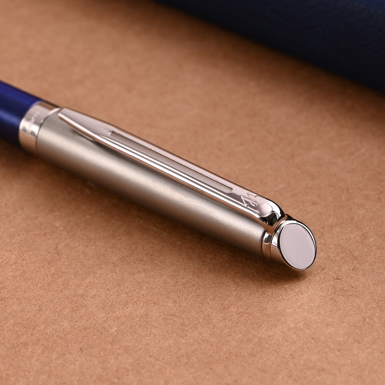 Waterman Hemisphere Essential Stainless Steel Ball Pen - Matte Blue CT Waterman