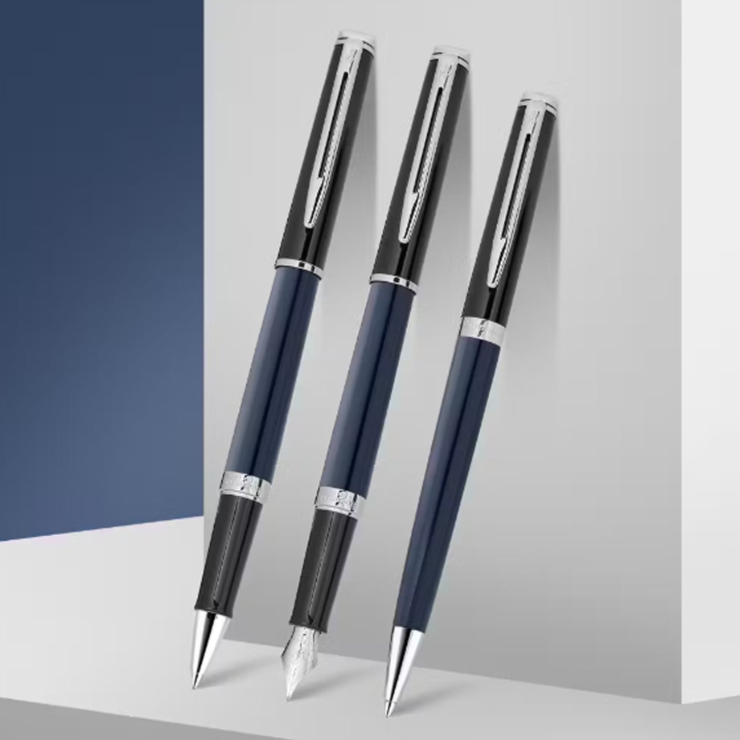 Waterman Hemisphere Colour Blocking Fountain Pen - Black & Blue CT Waterman