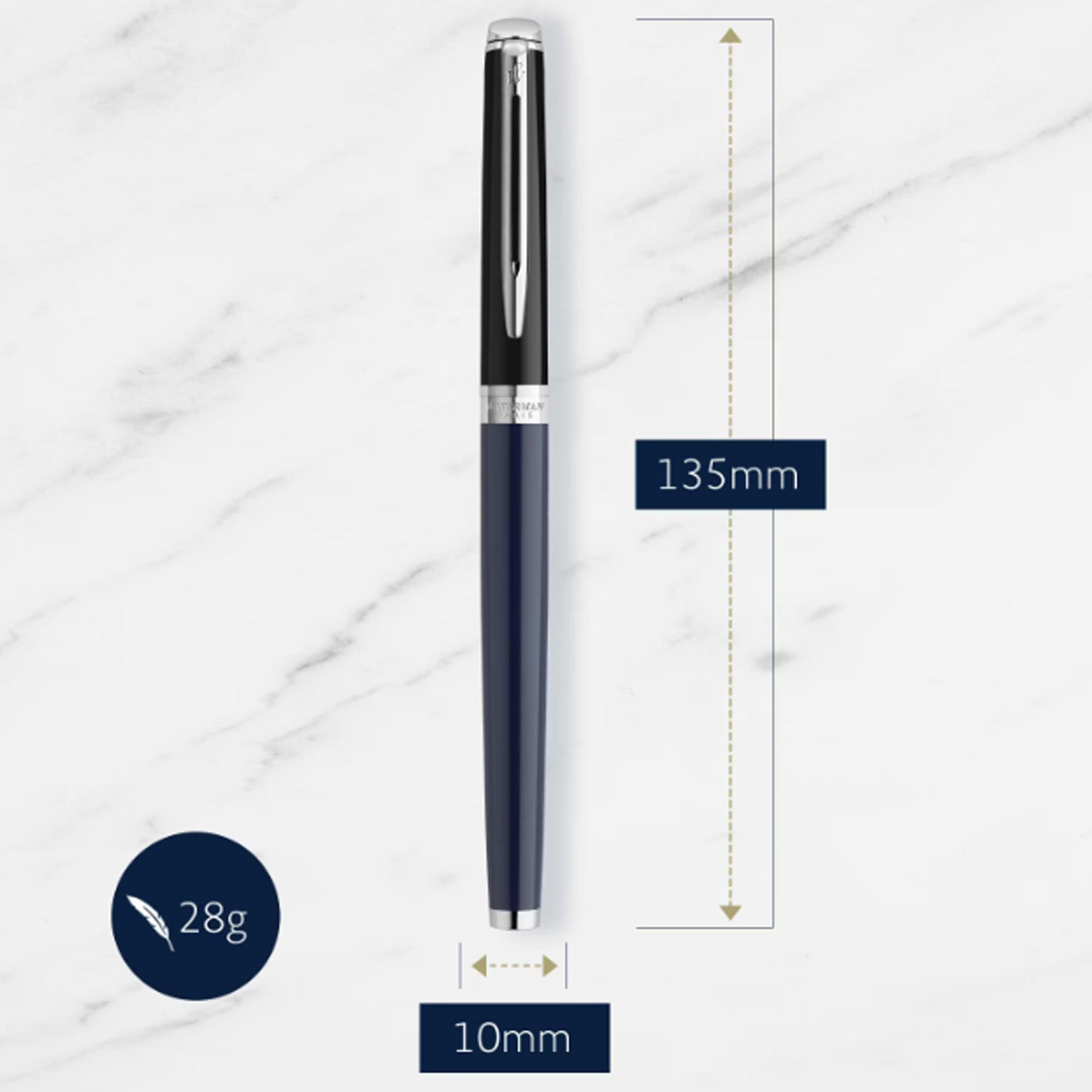 Waterman Hemisphere Colour Blocking Fountain Pen - Black & Blue CT Waterman