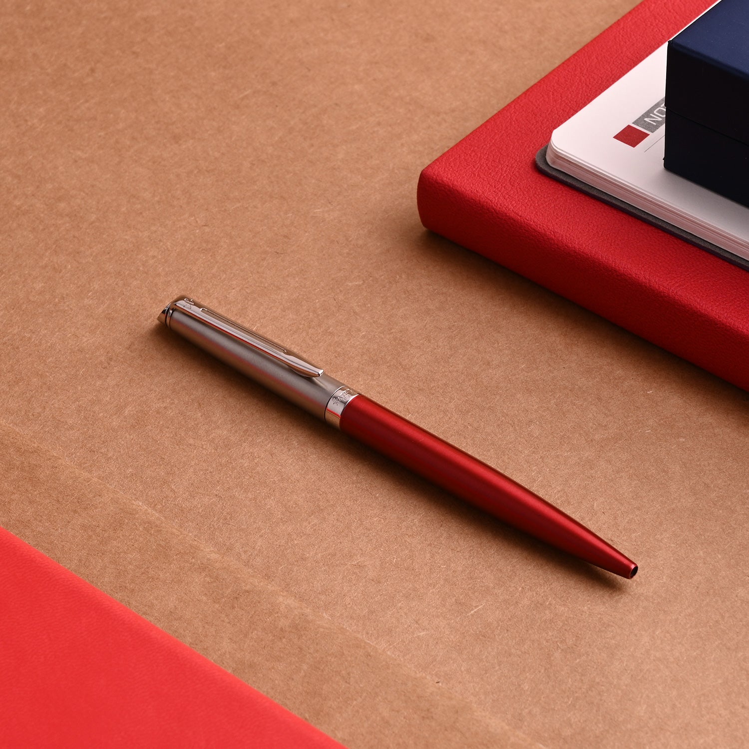 Waterman Hemisphere Essential Stainless Steel Ball Pen - Matte Red CT Waterman