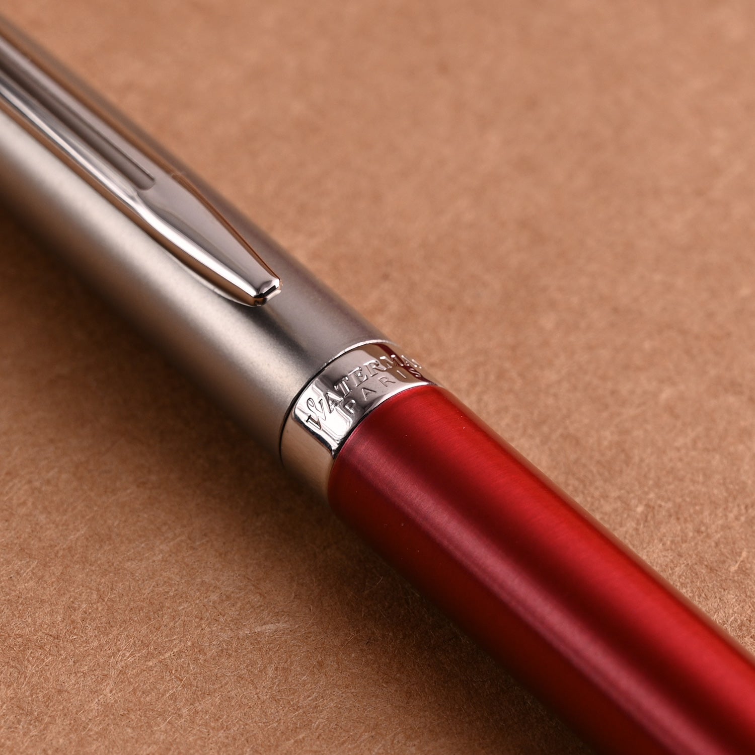 Waterman Hemisphere Essential Stainless Steel Ball Pen - Matte Red CT Waterman