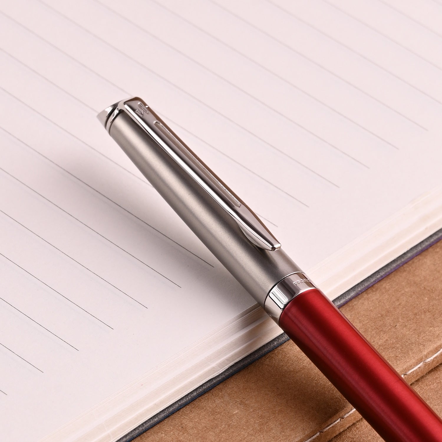 Waterman Hemisphere Essential Stainless Steel Ball Pen - Matte Red CT Waterman