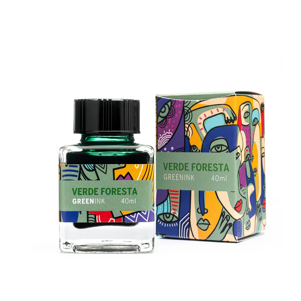 Leonardo Verde Foresta Ink Bottle, Green - 40ml Leonardo