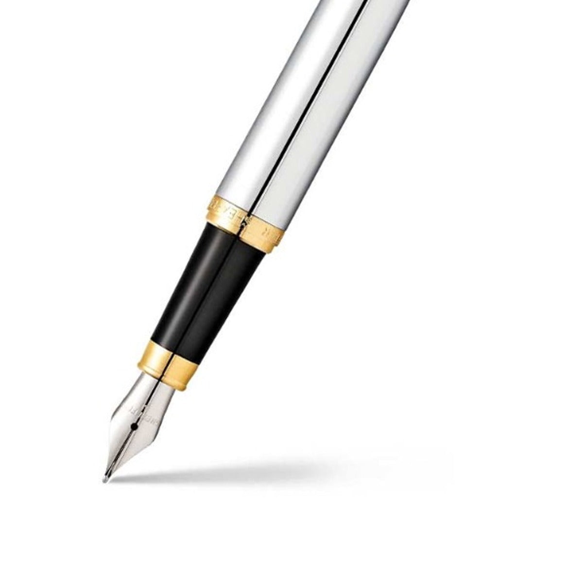 Sheaffer 9422 VFM Fountain Pen (Medium) Polished Chrome with Gold-Plated Trim Sheaffer