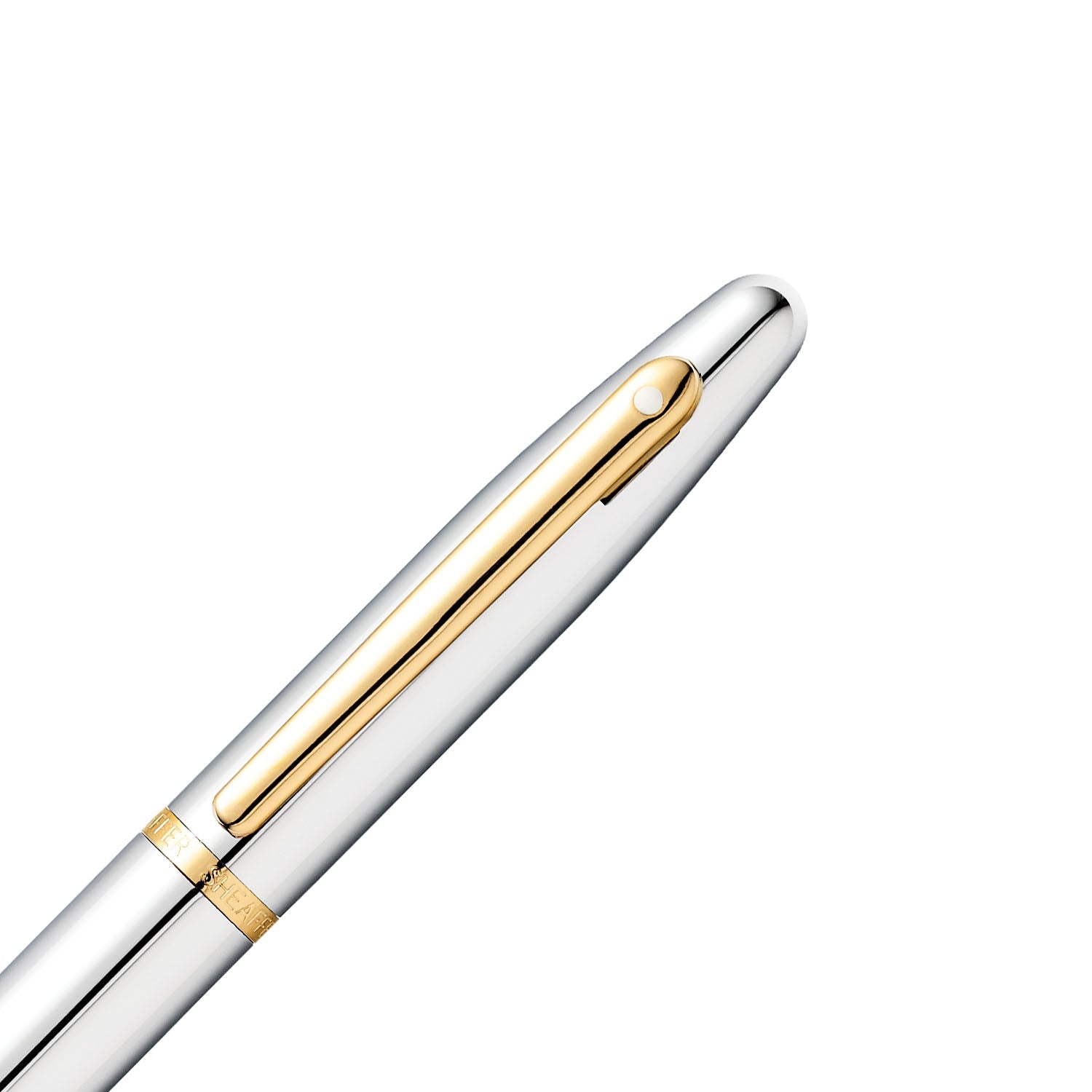 Sheaffer 9422 VFM Fountain Pen (Medium) Polished Chrome with Gold-Plated Trim Sheaffer